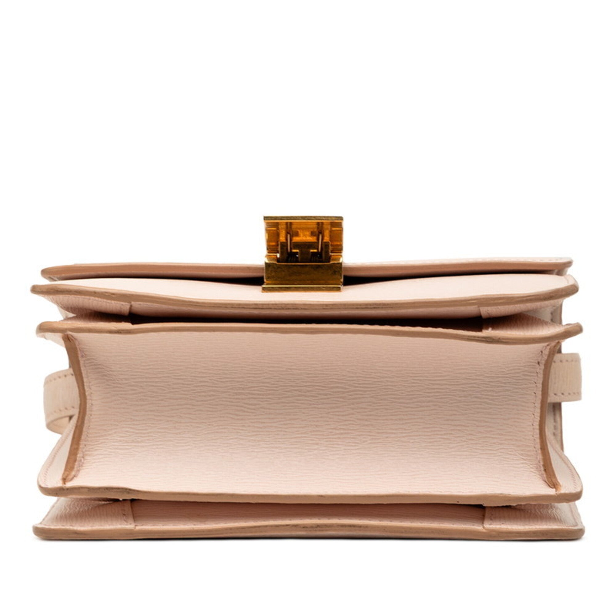Celine Pink Beige Leather Shoulder Bag (Pre-Owned)
