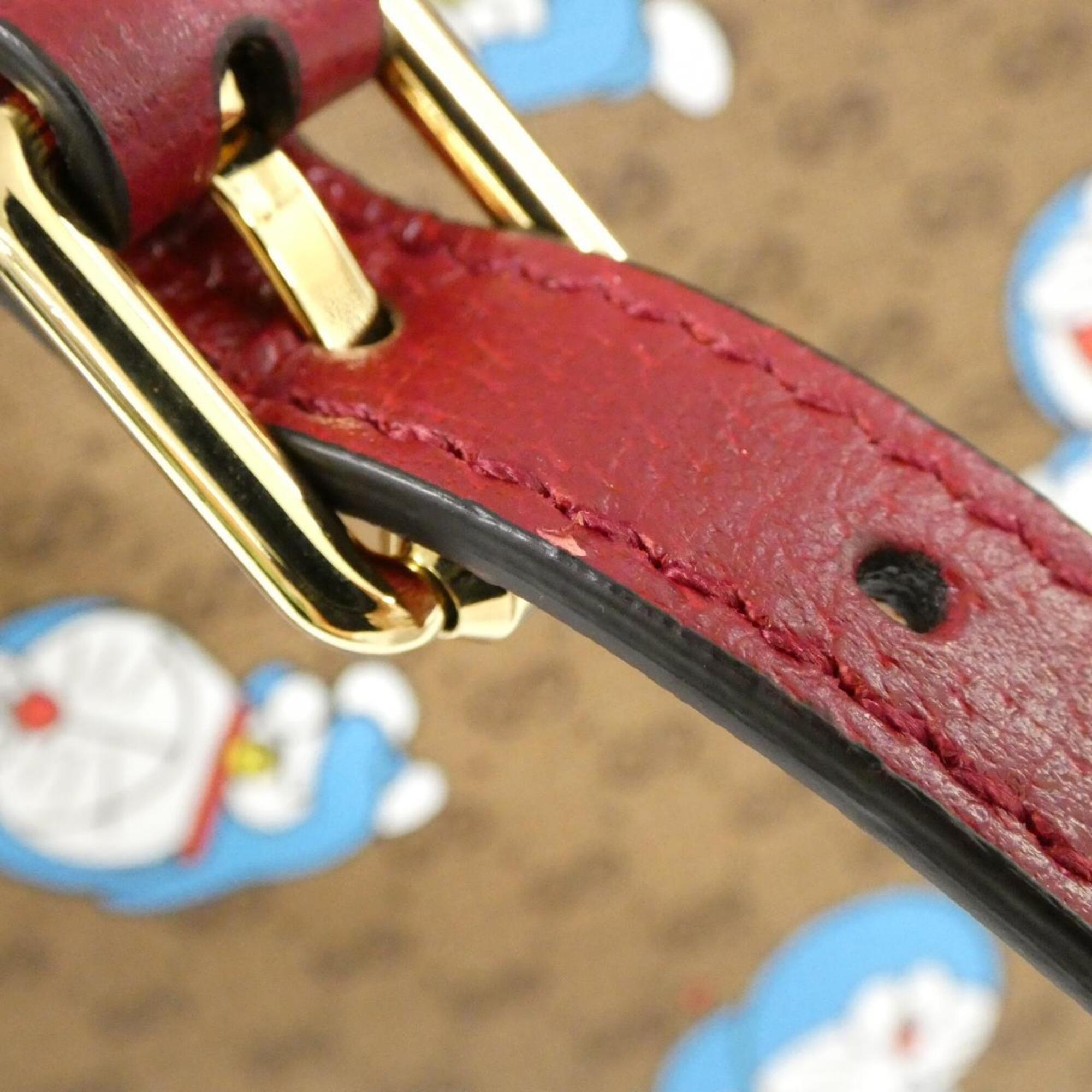 Gucci Beige Cherry Red Gg Supreme Handbag (Pre-Owned)