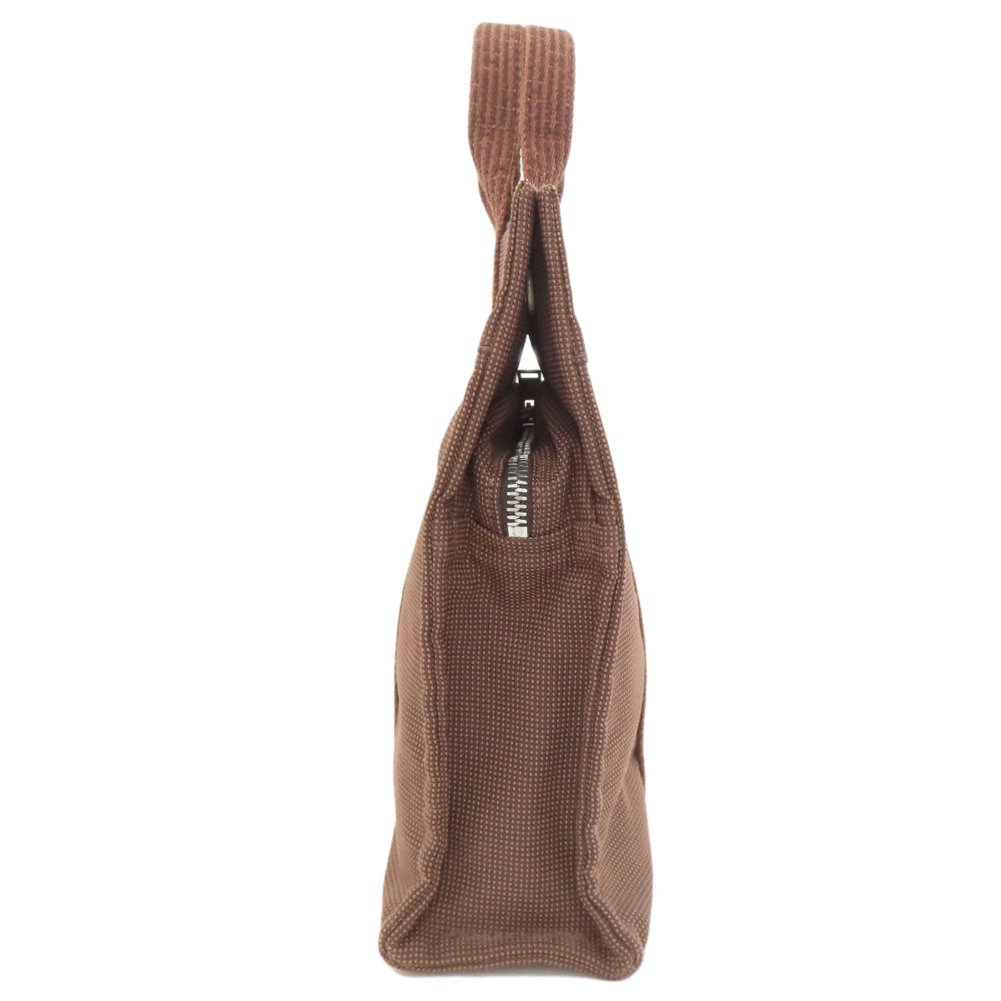 Hermes Brown Canvas Handbag (Pre-Owned)