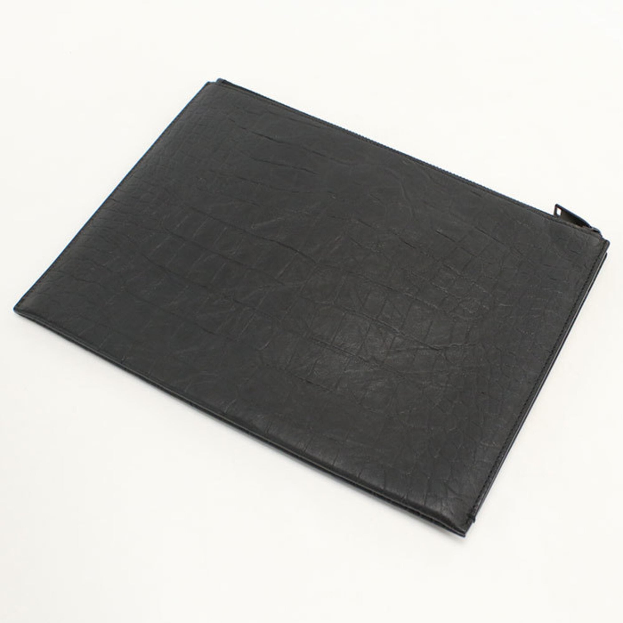 Saint Laurent Black Leather Clutch Bag (Pre-Owned)