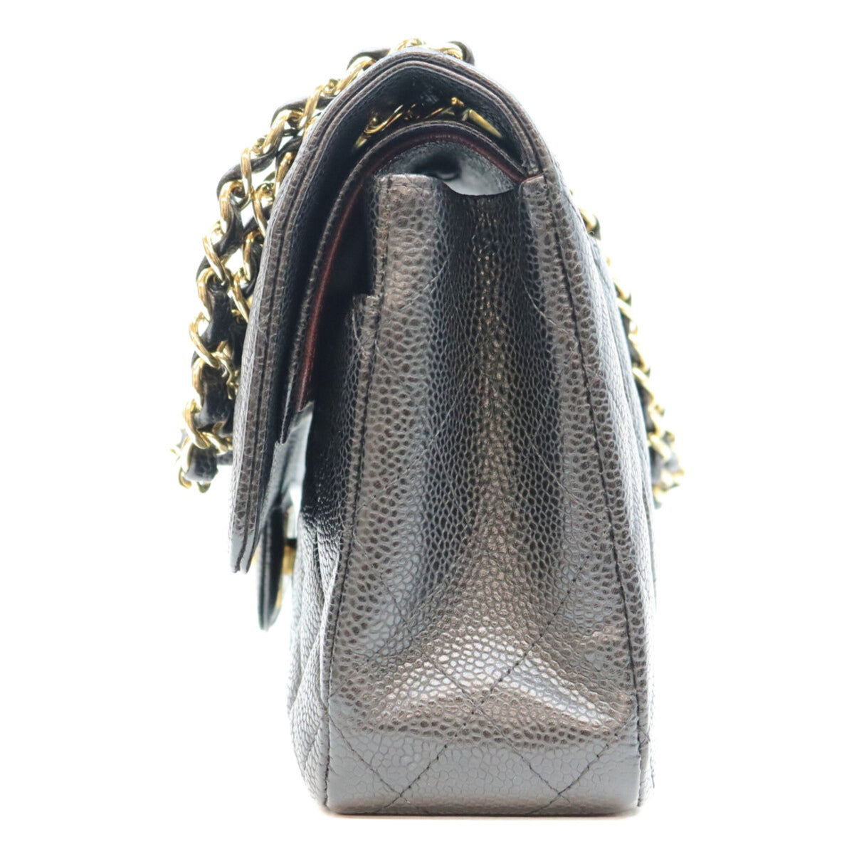 Chanel Black Grained Calfskin Shoulder Bag (Pre-Owned)