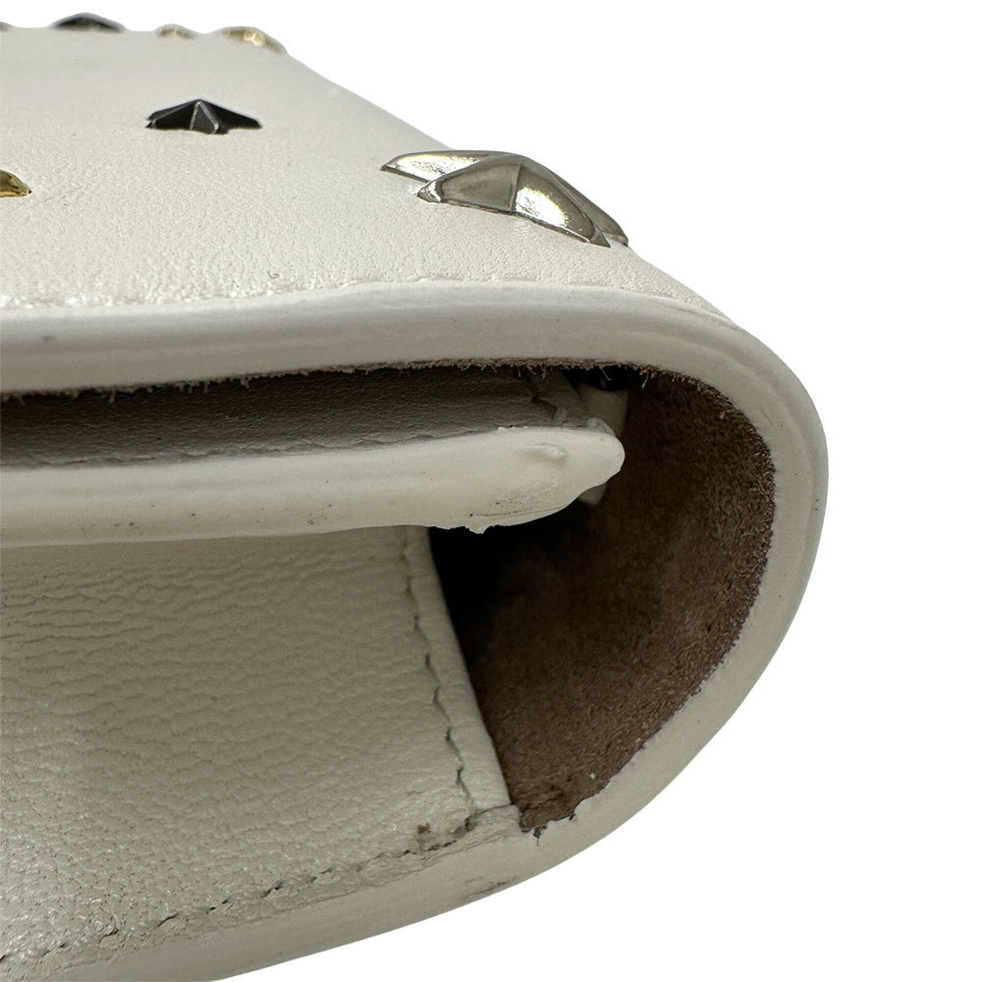 Jimmy Choo White Leather Handbag Shoulder Bag (Pre-Owned)