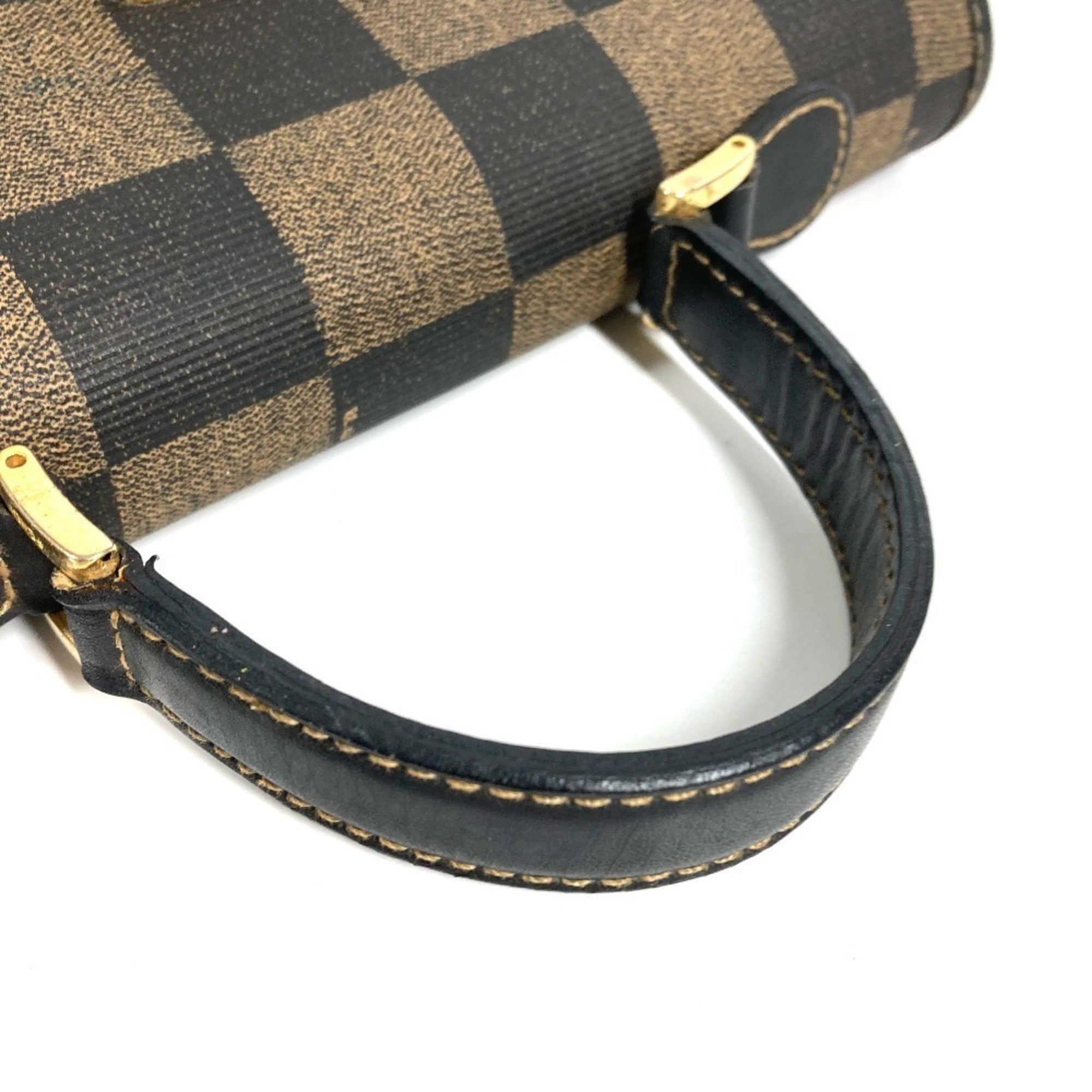 Fendi Brown Khaki Leather Pvc Handbag Tote Bag (Pre-Owned)