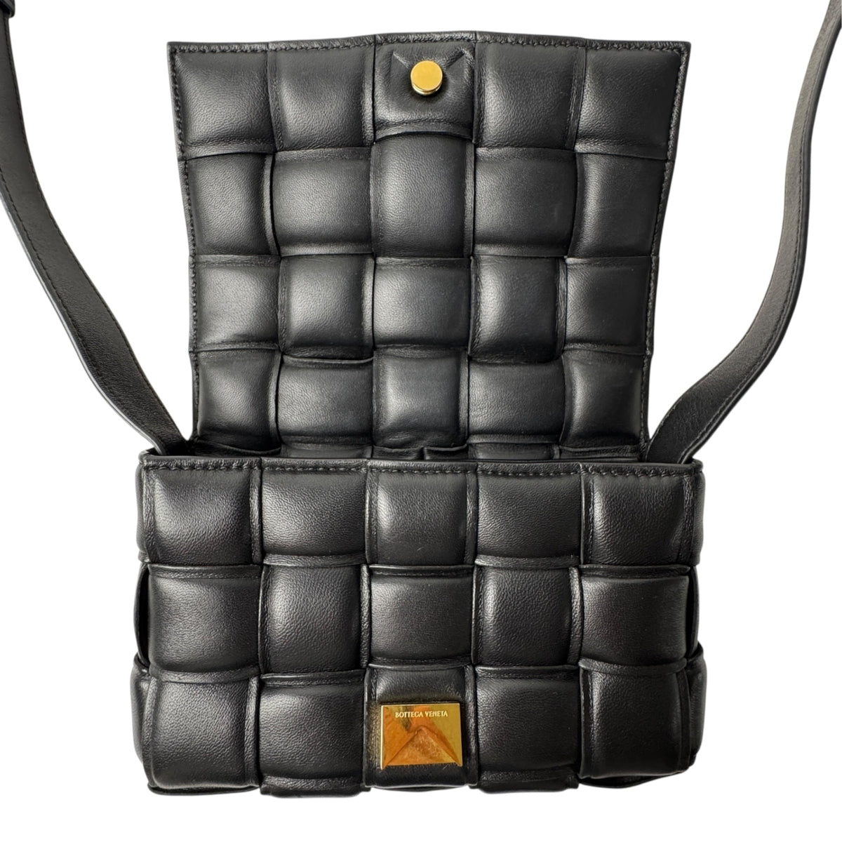 Bottega Veneta Black Leather Shoulder Bag (Pre-Owned)