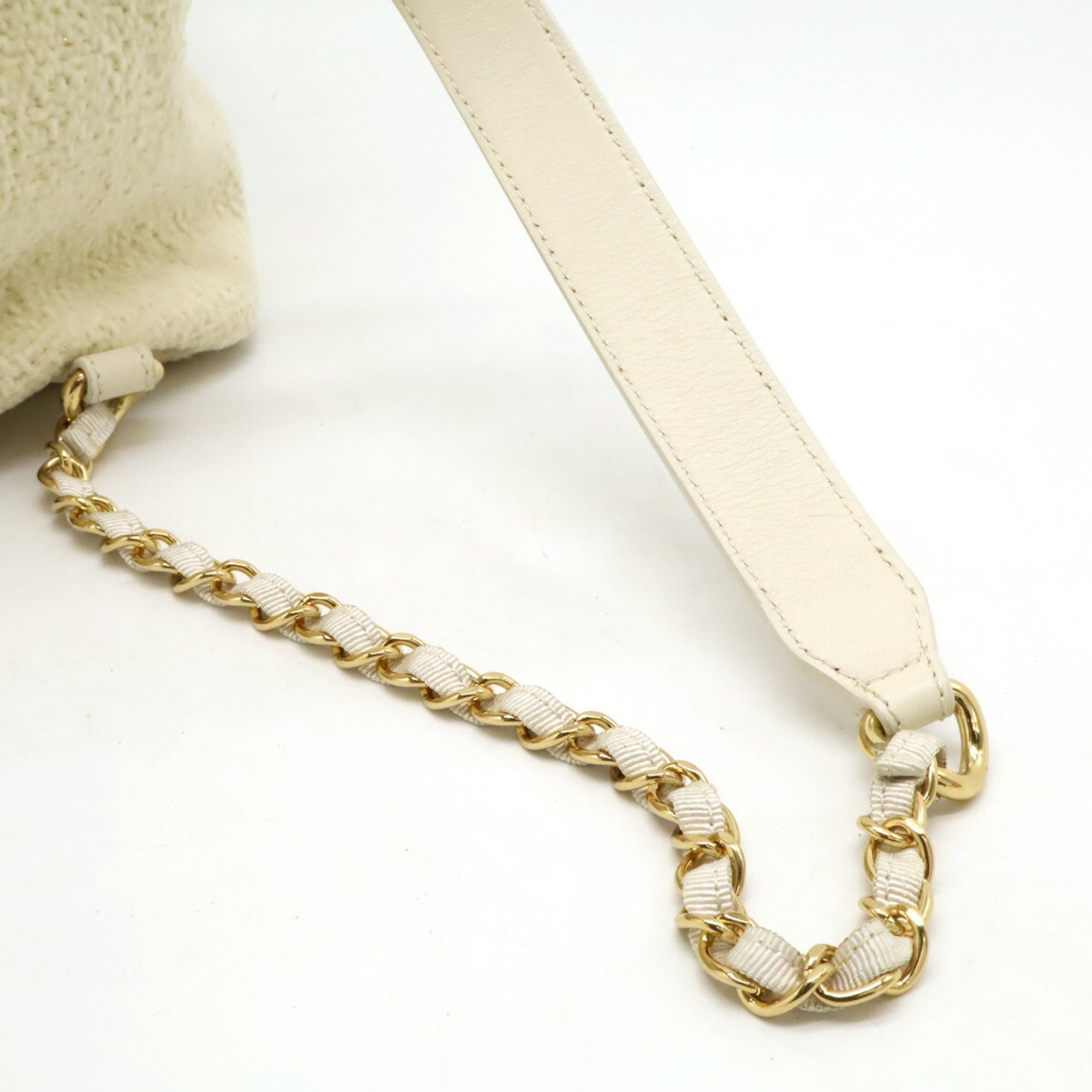 Chanel Ivory Light Beige Leather Backpack Shoulder Bag (Pre-Owned)