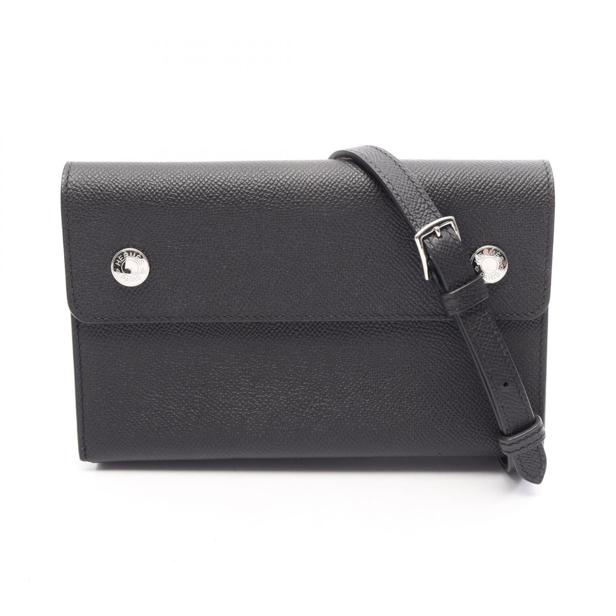 Hermes Black Epsom Leather Handbag Shoulder Bag (Pre-Owned)