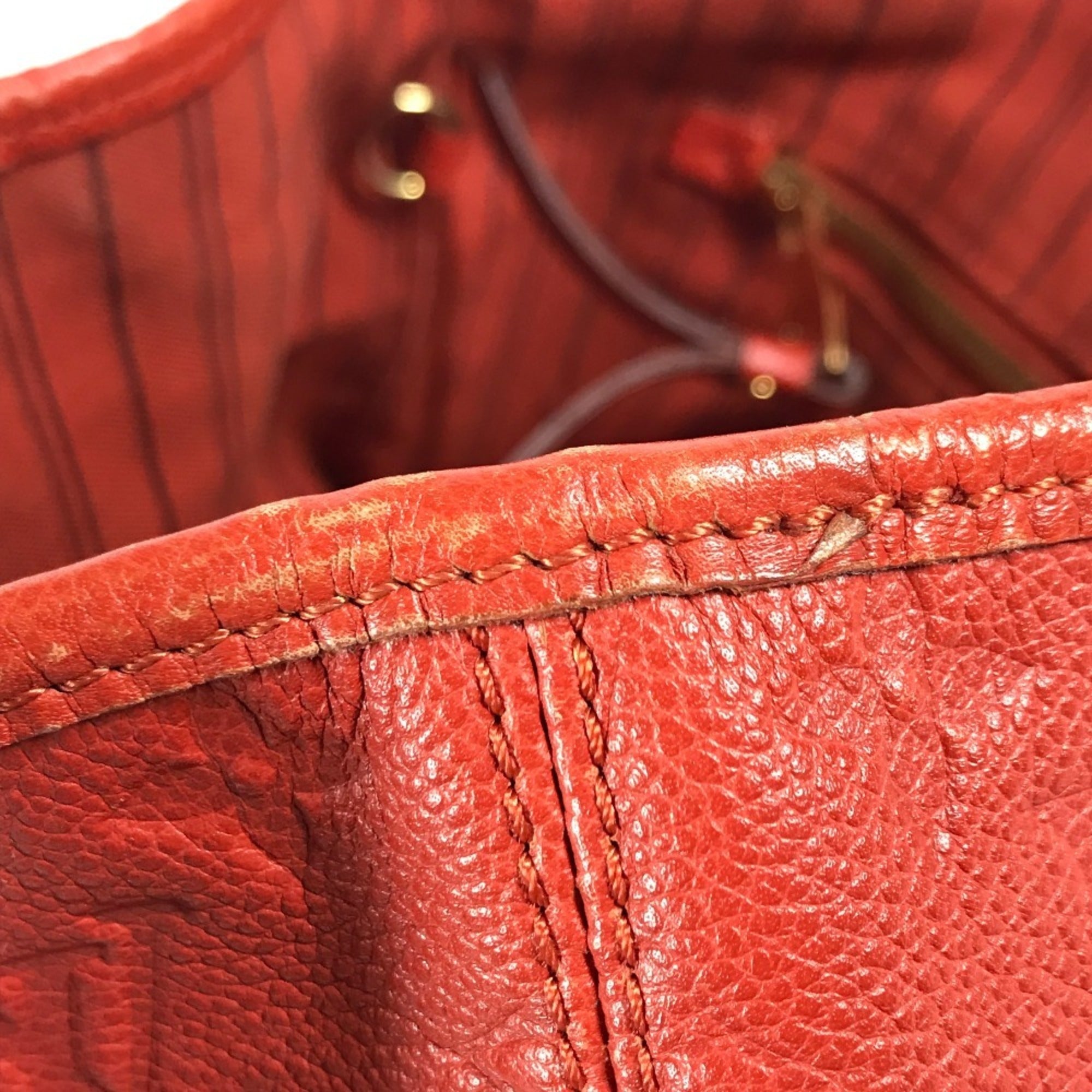 Louis Vuitton Monogram Empreinte Red Color Monogram Empreinte Shoulder Bag Tote Bag (Pre-Owned)