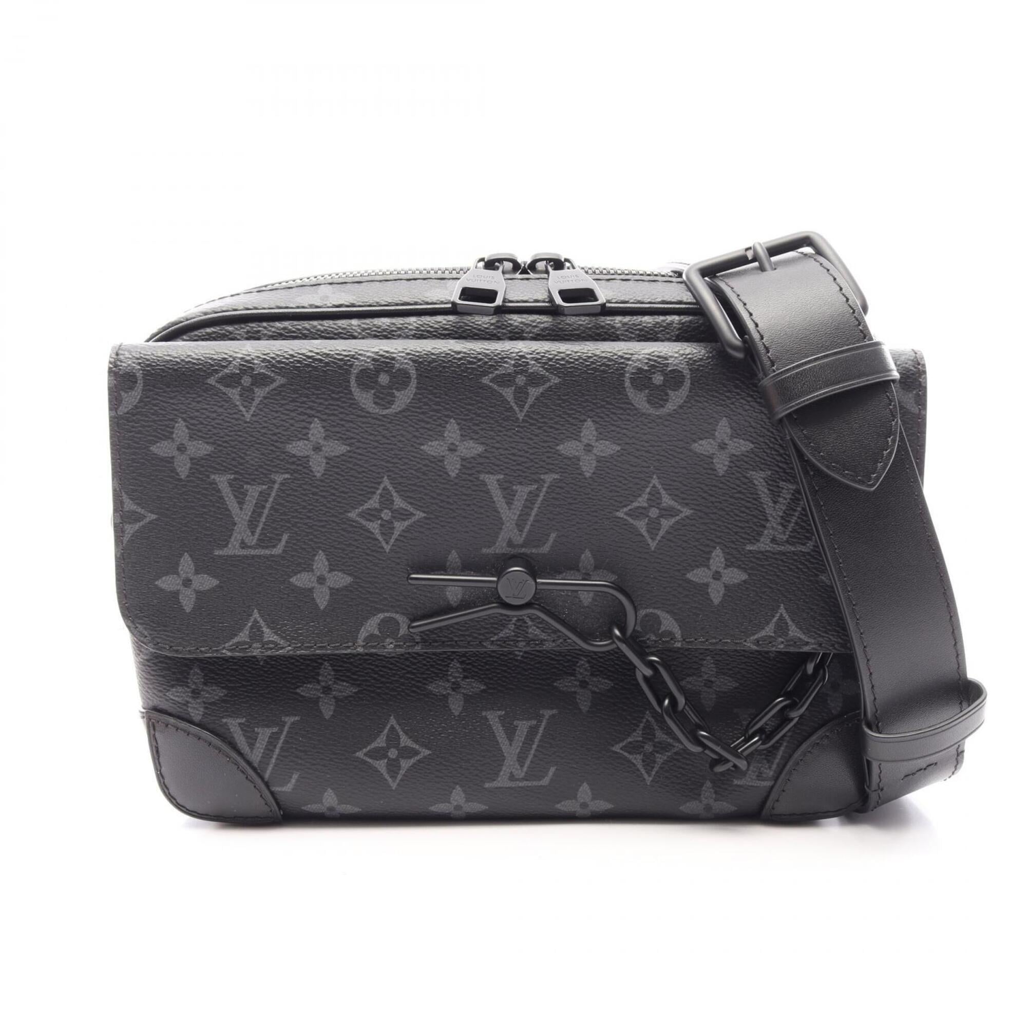 Louis Vuitton Black Pvc Leather Handbag Shoulder Bag (Pre-Owned)