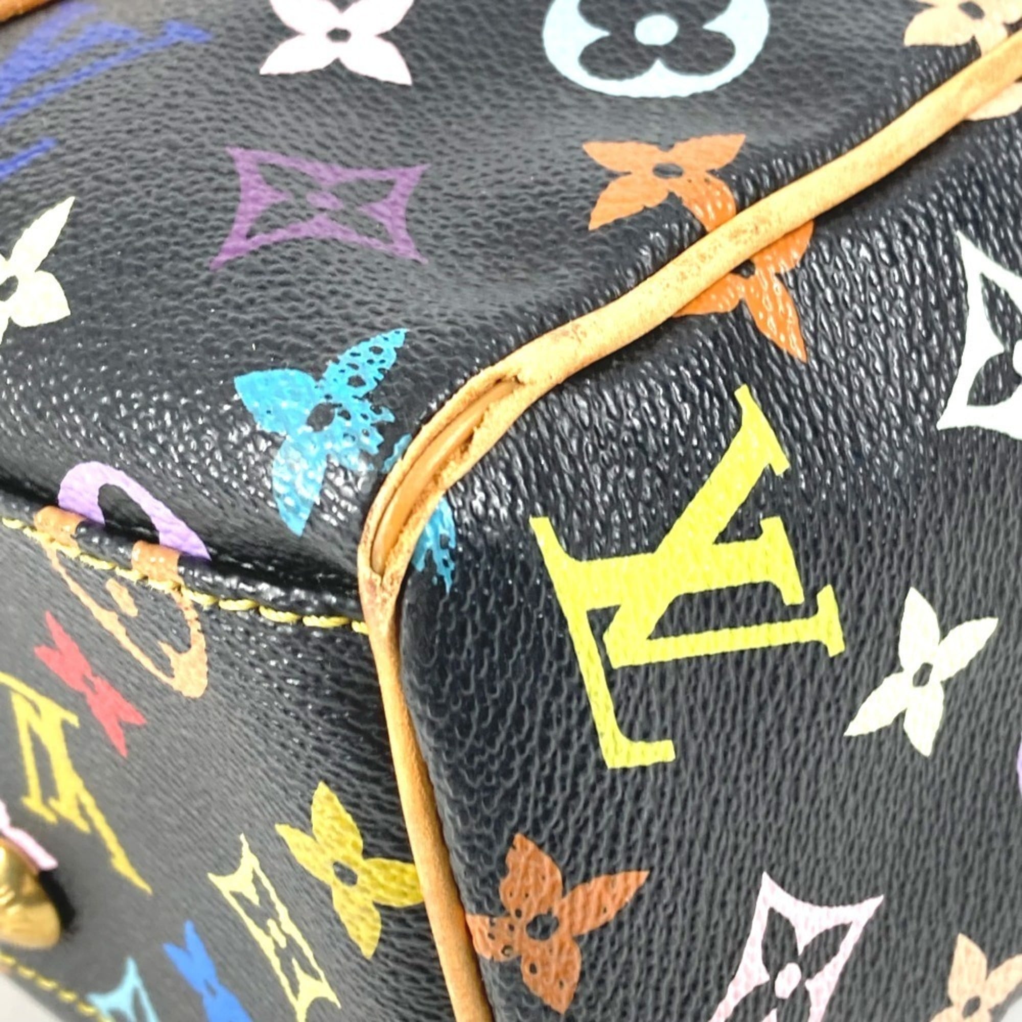 Louis Vuitton Black Multi-Color Noir Monogram Multicolore Canvas Shoulder Bag Tote Bag (Pre-Owned)