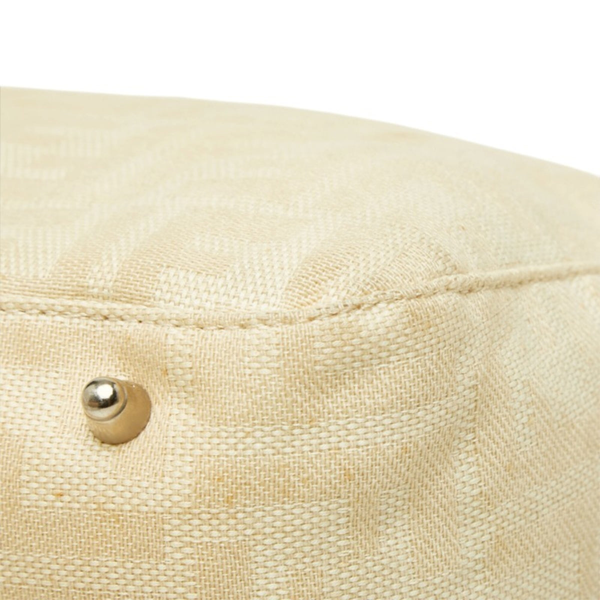 Fendi Beige Brown Canvas Leather Handbag Tote Bag (Pre-Owned)