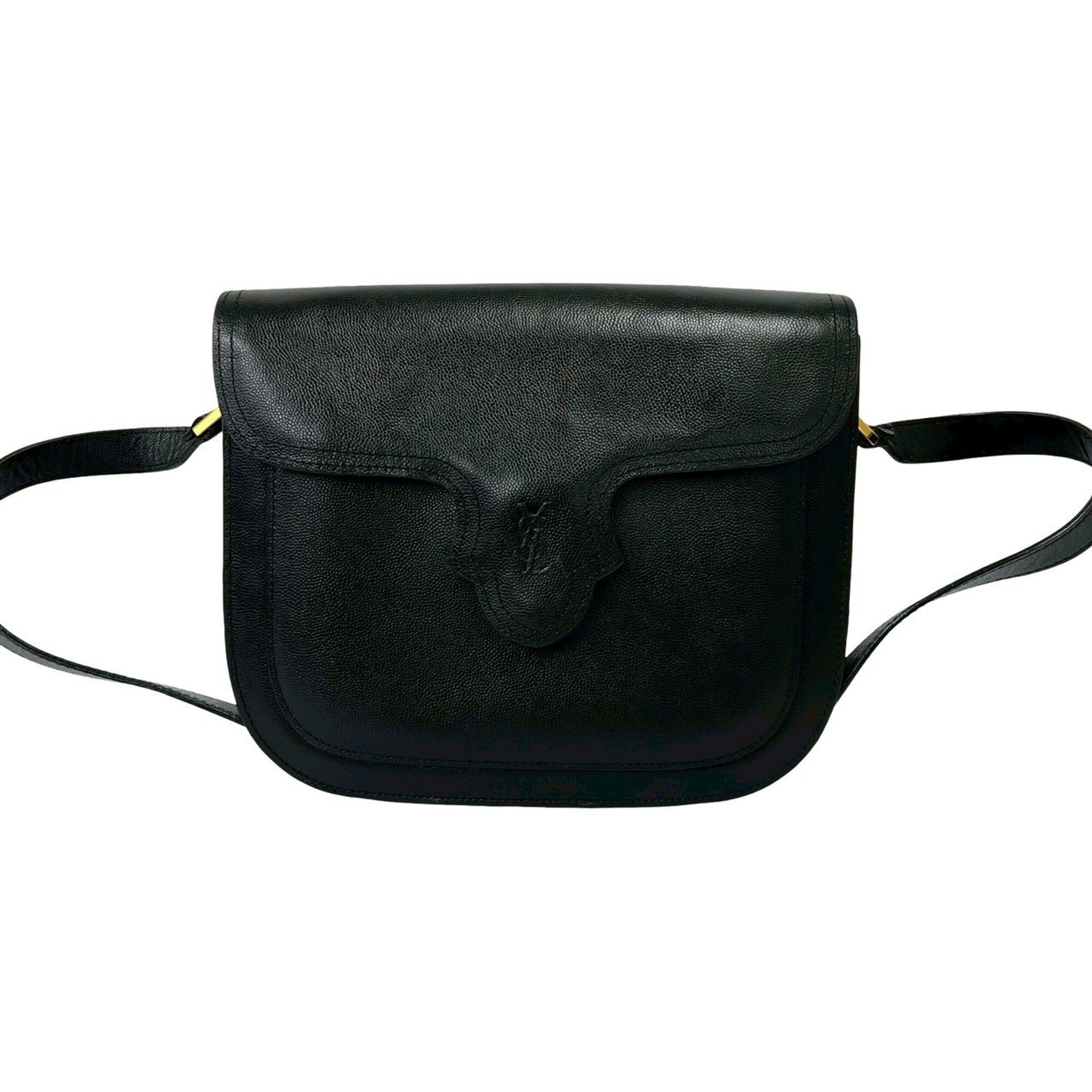 Yves Saint Laurent Black Leather Shoulder Bag (Pre-Owned)