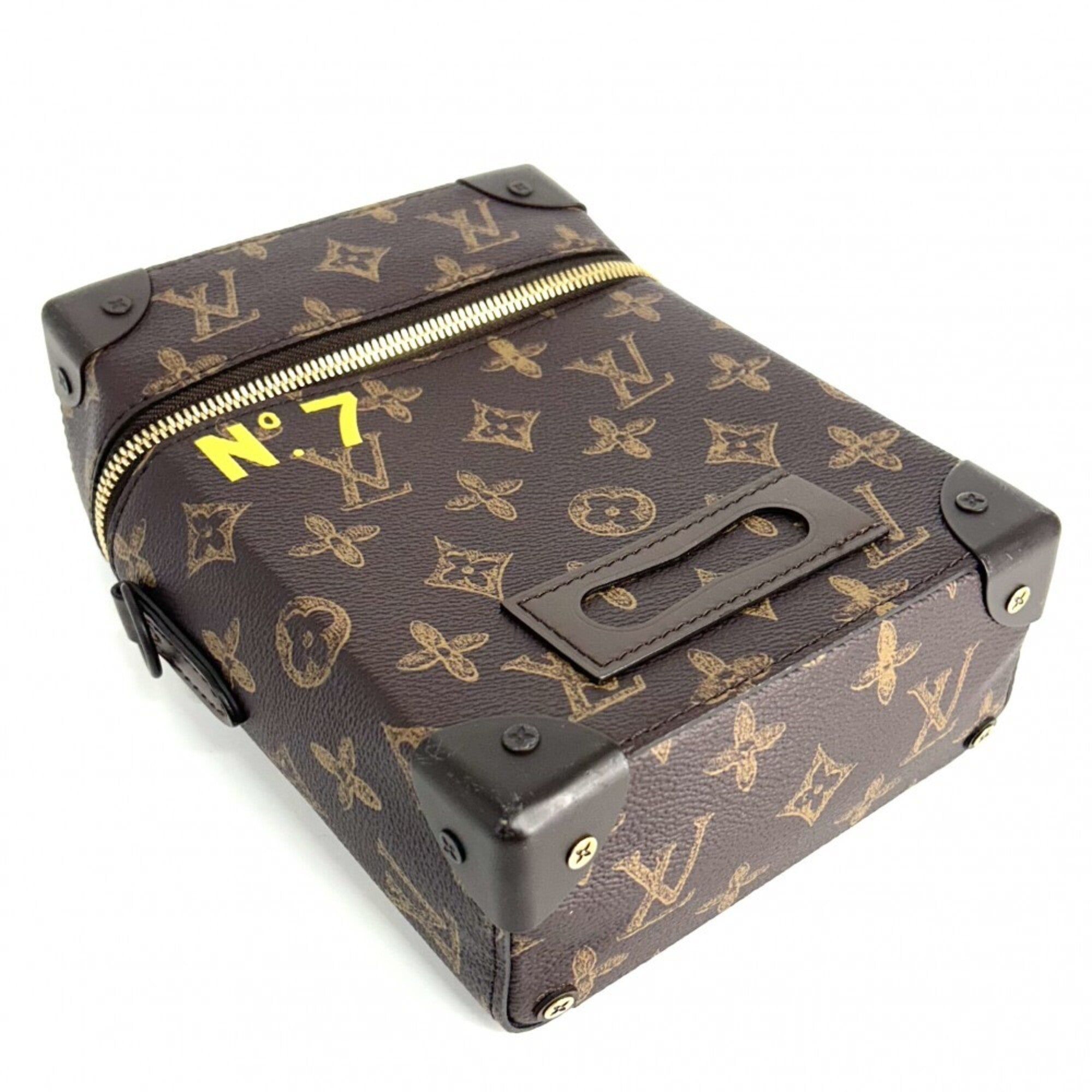 Louis Vuitton Brown Green Monogram Canvas Handbag Shoulder Bag (Pre-Owned)