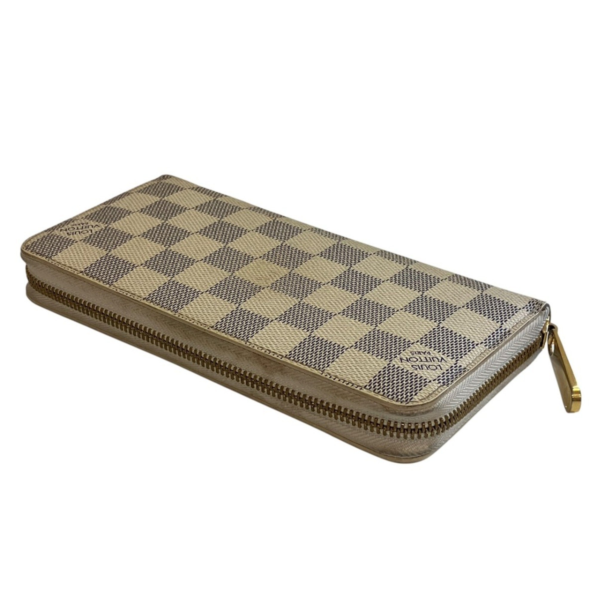 Louis Vuitton Damier Azur White Damier Canvas Long Wallet (Bi-Fold) (Pre-Owned)