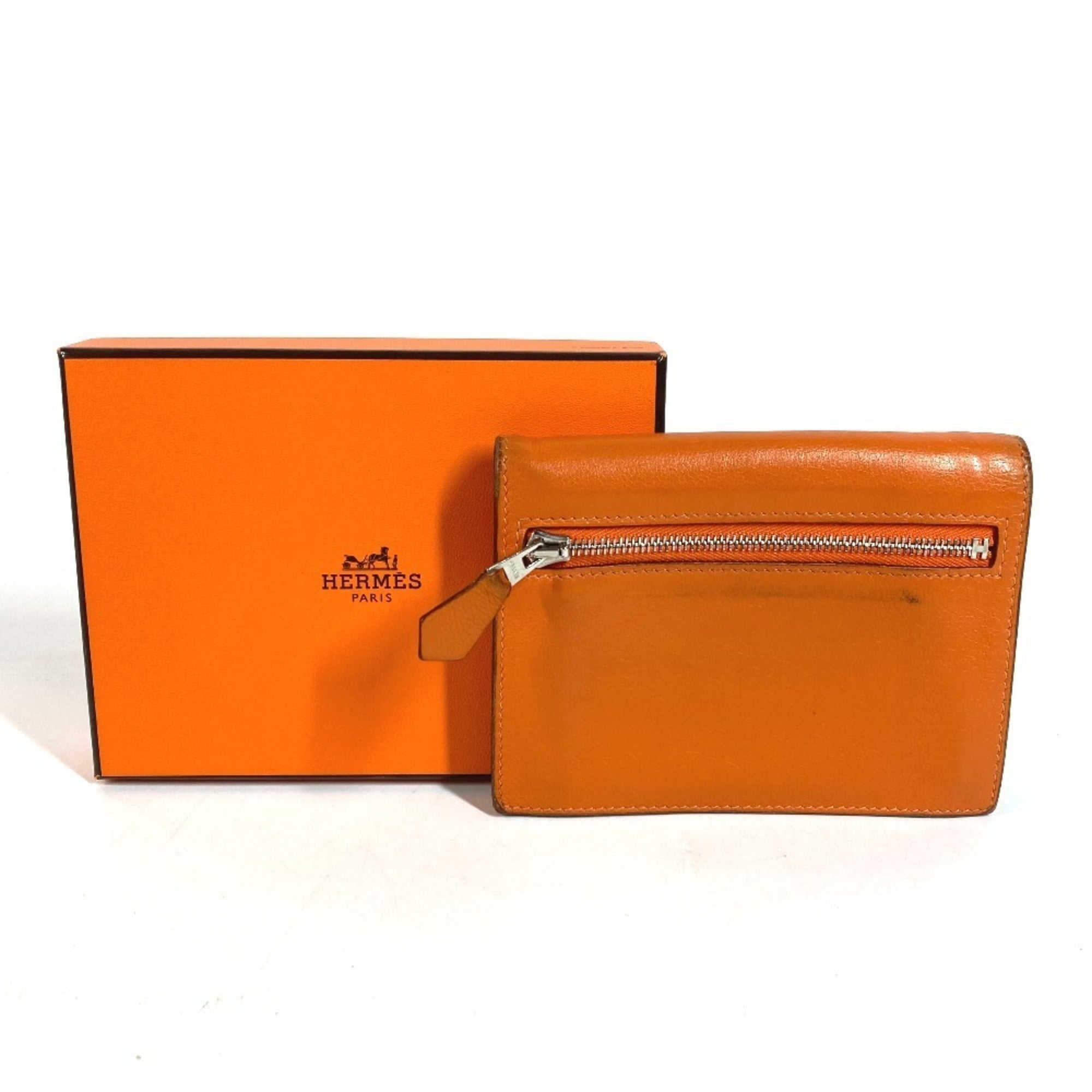 Hermes Orange Swift Leather Wallet (Bi-Fold) (Pre-Owned)
