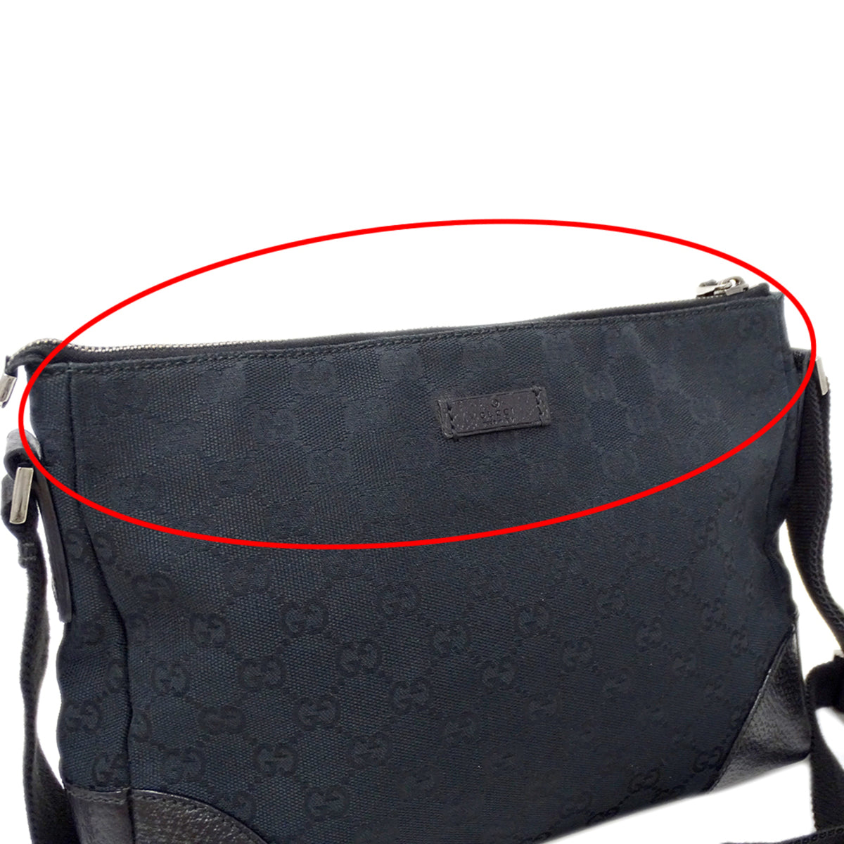 Gucci Black Gg Canvas Handbag Shoulder Bag (Pre-Owned)