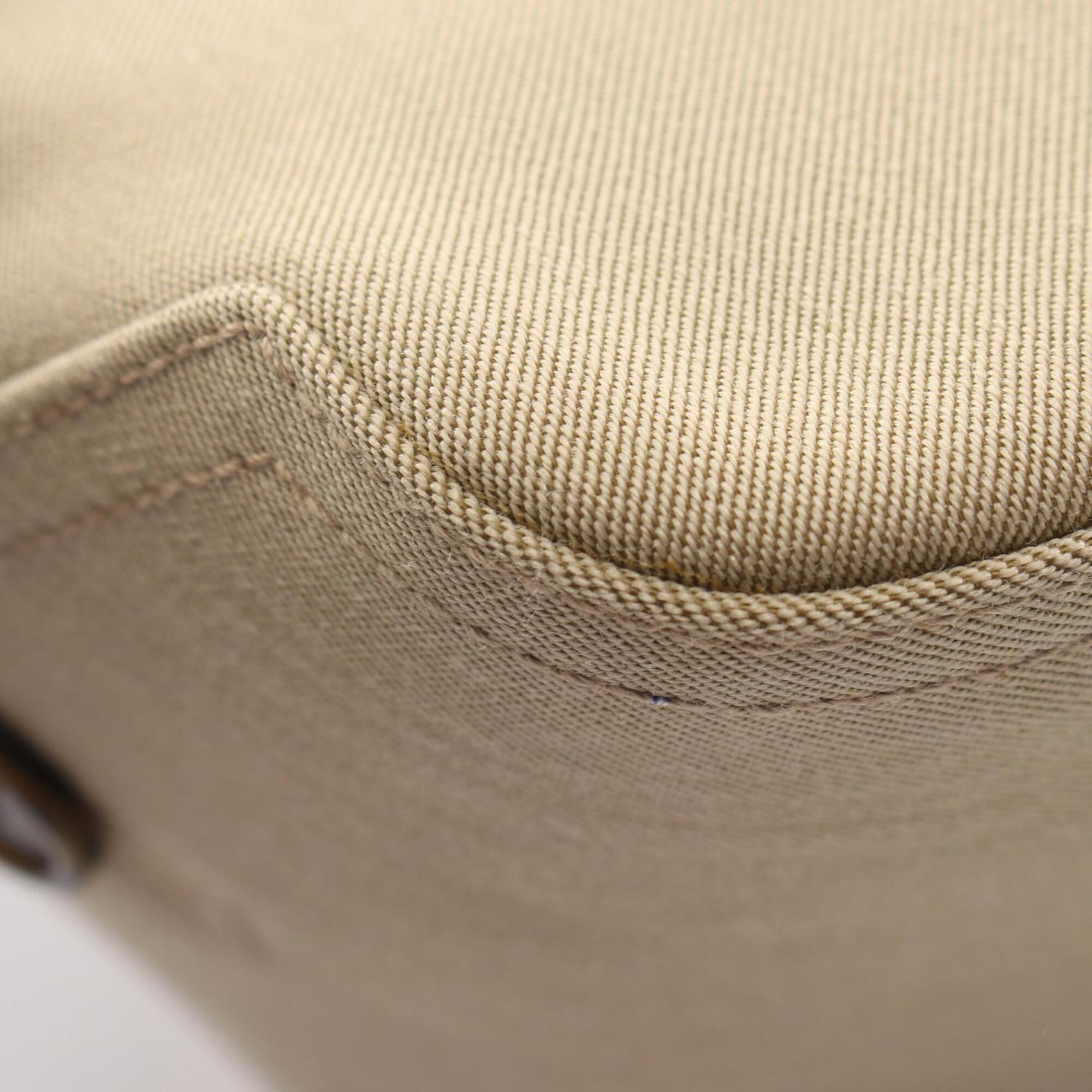 Salvatore Ferragamo Beige Canvas Handbag Tote Bag (Pre-Owned)
