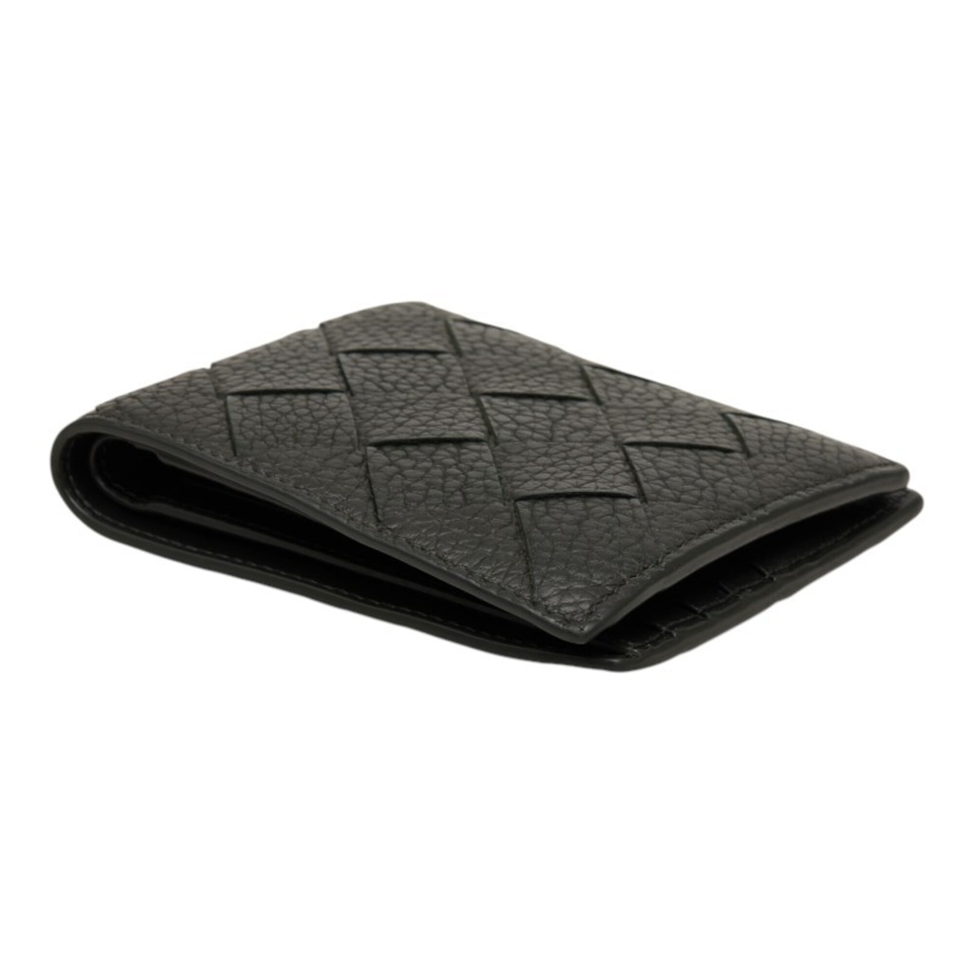 Bottega Veneta Dark Green Leather Wallet (Bi-Fold) (Pre-Owned)