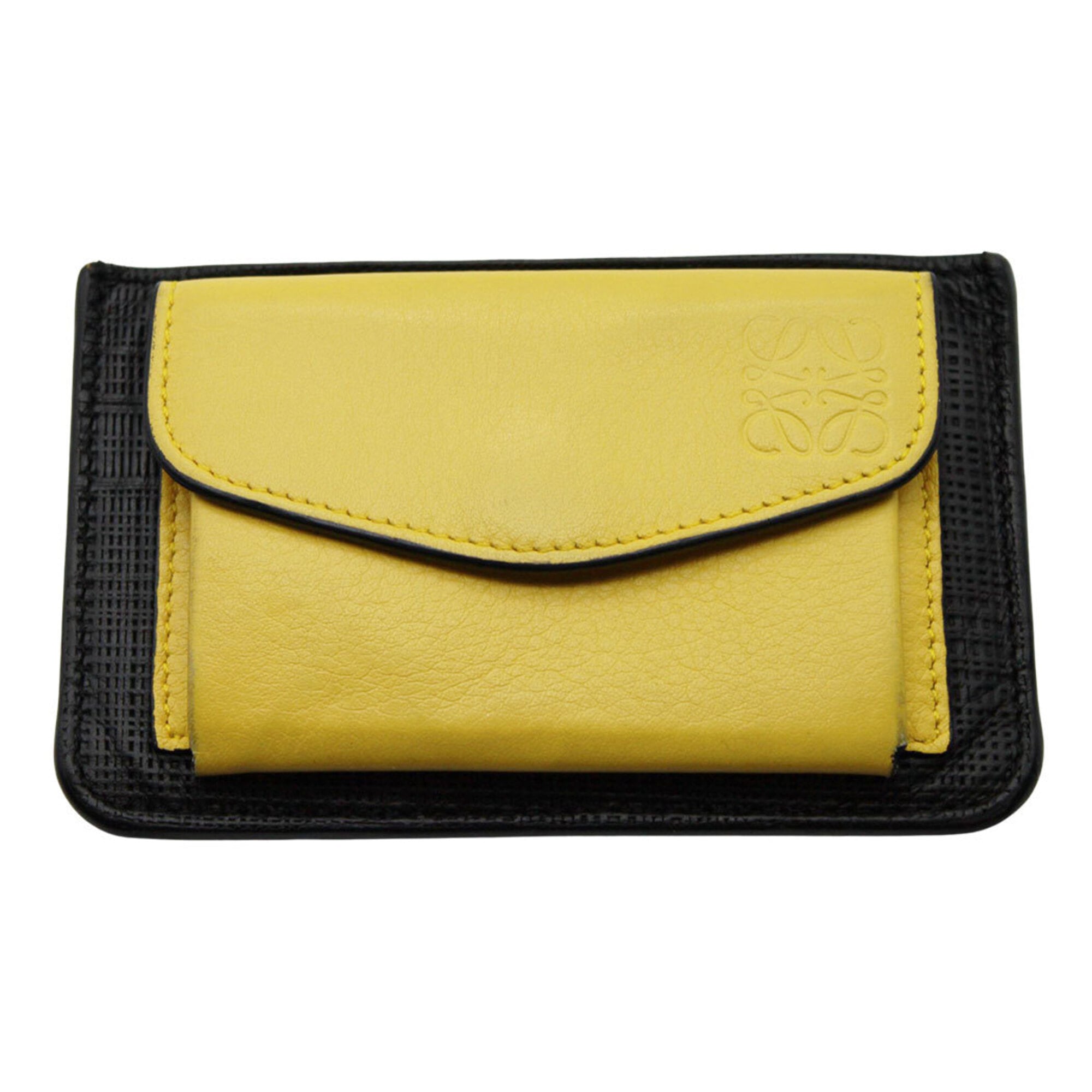 Loewe Yellow Leather Coin Purse/Coin Case (Pre-Owned)