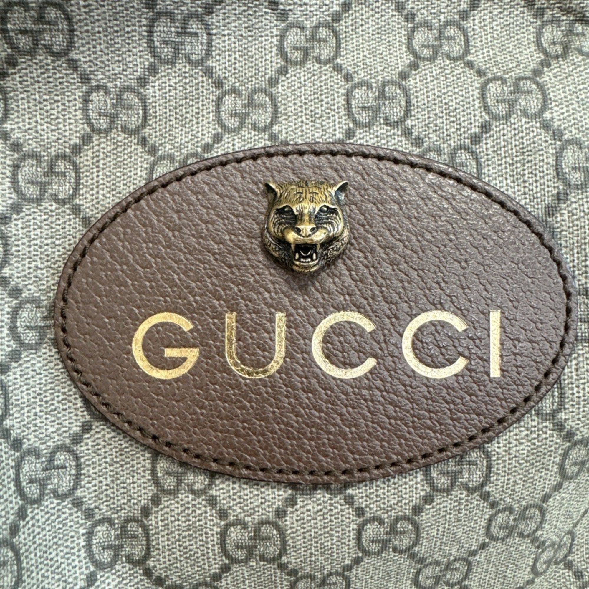 Gucci Beige Brown Yellow Pvc Leather Handbag Shoulder Bag (Pre-Owned)