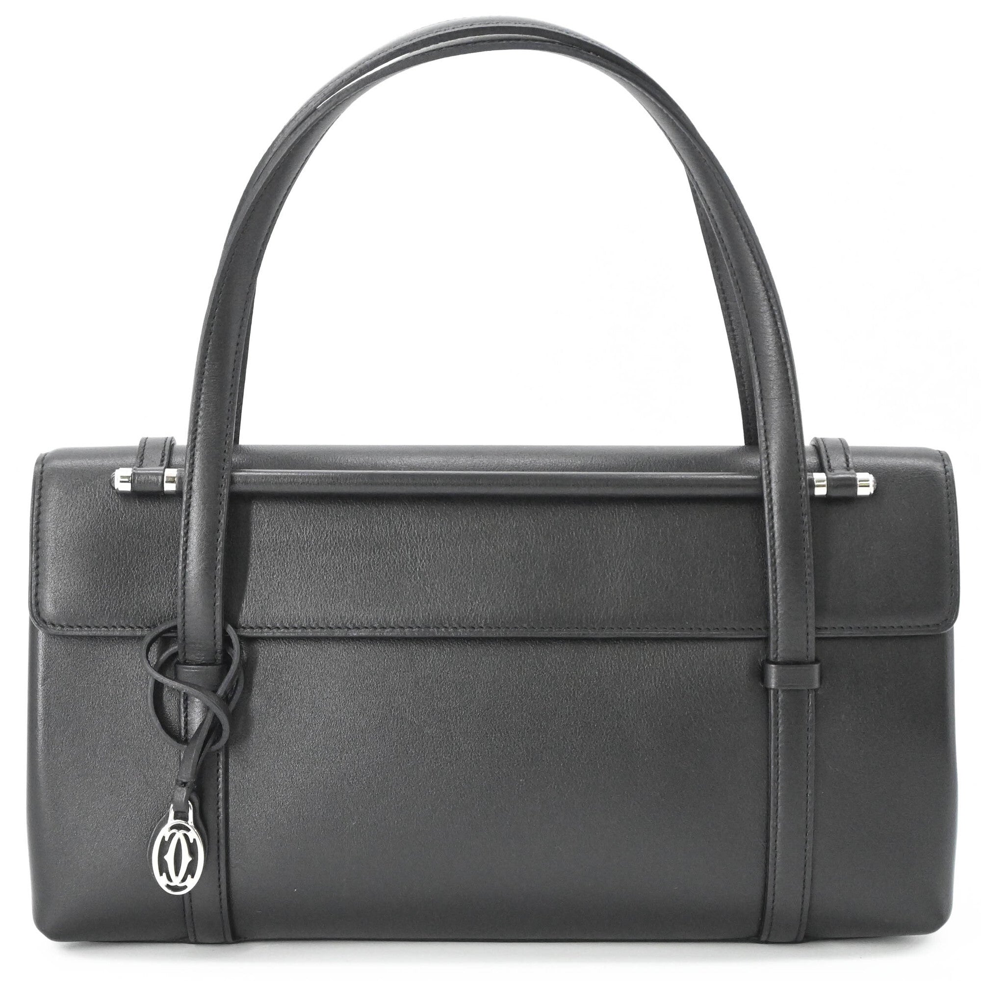 Cartier Black Leather Handbag (Pre-Owned)