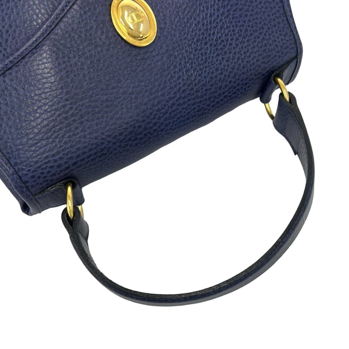 Christian Dior Navy Leather Handbag Shoulder Bag (Pre-Owned)