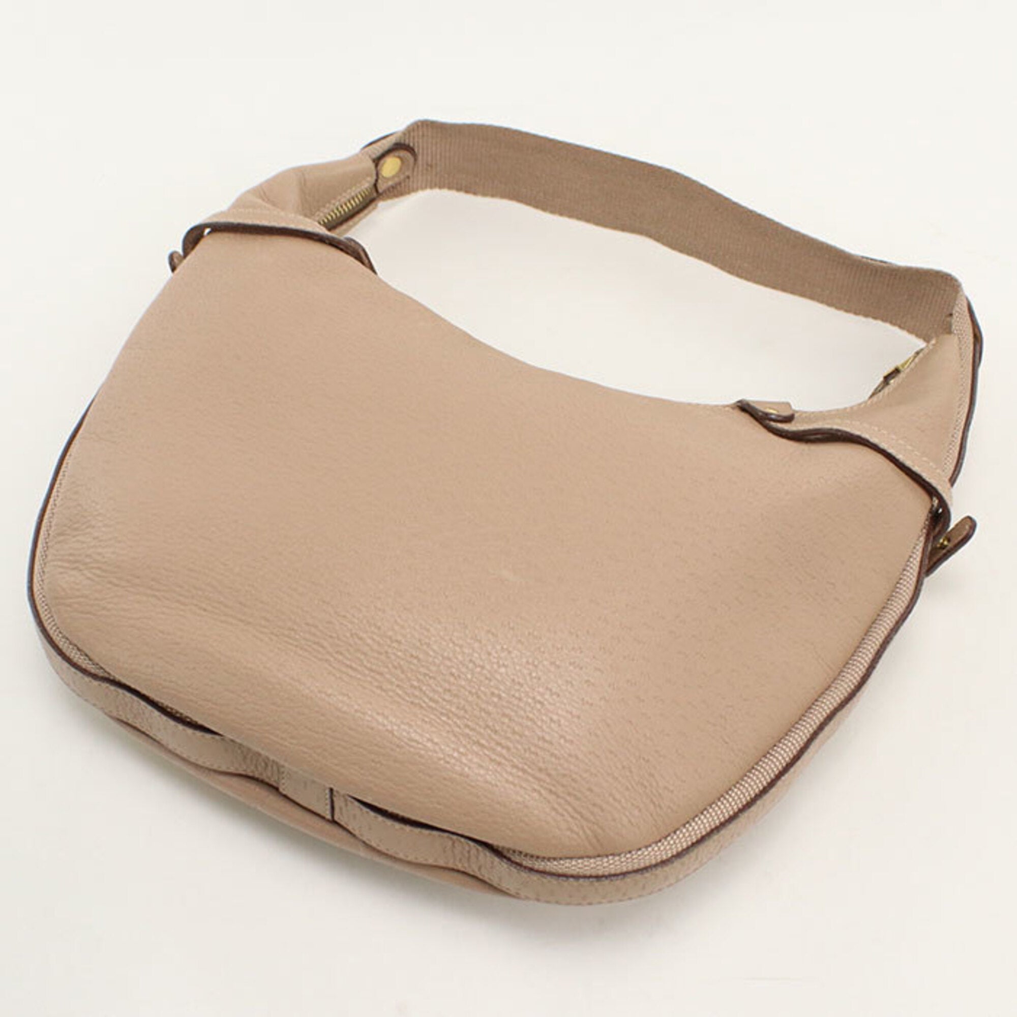 Salvatore Ferragamo Beige Leather Shoulder Bag (Pre-Owned)