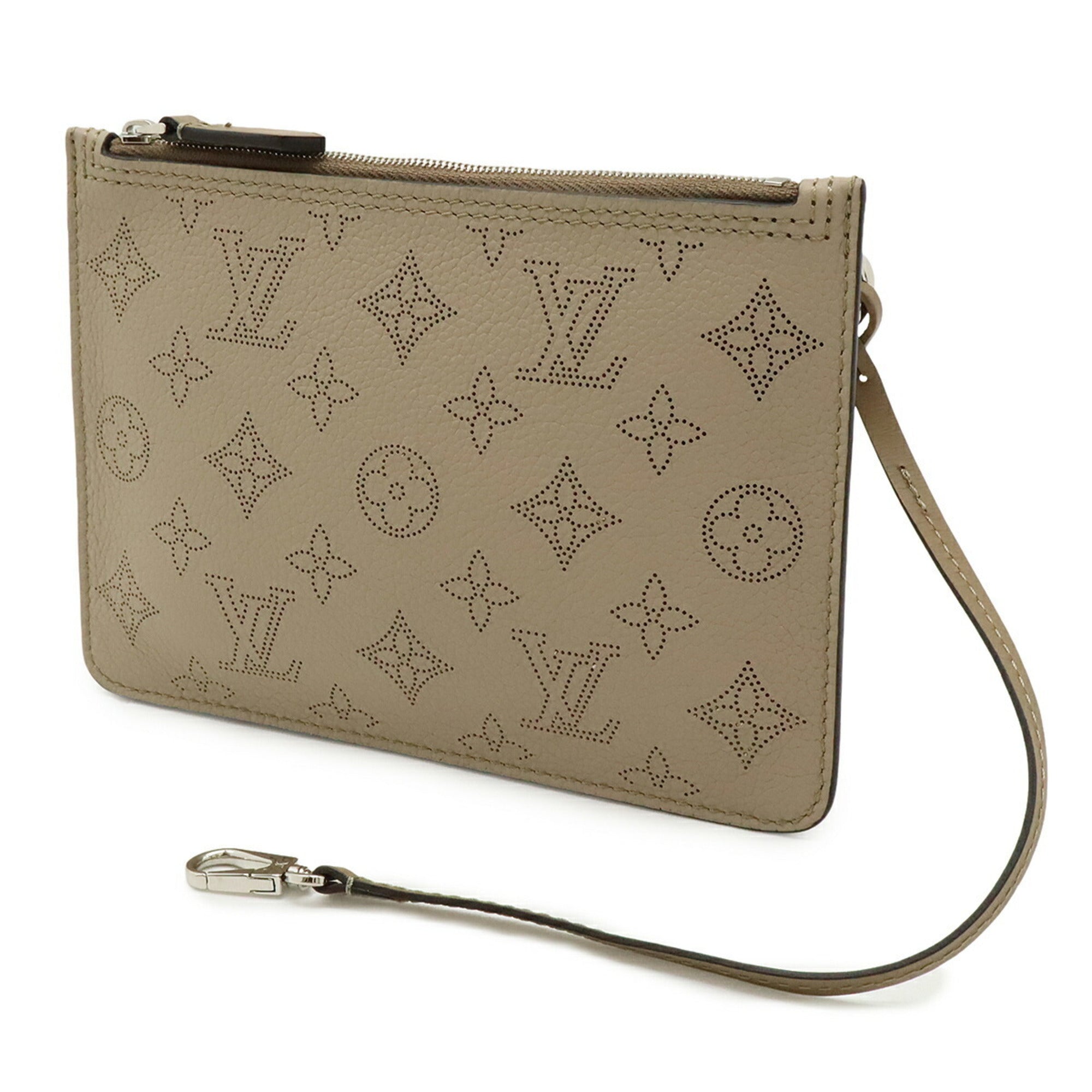 Louis Vuitton Galle Grayish Mahina Leather Handbag Shoulder Bag Tote Bag (Pre-Owned)