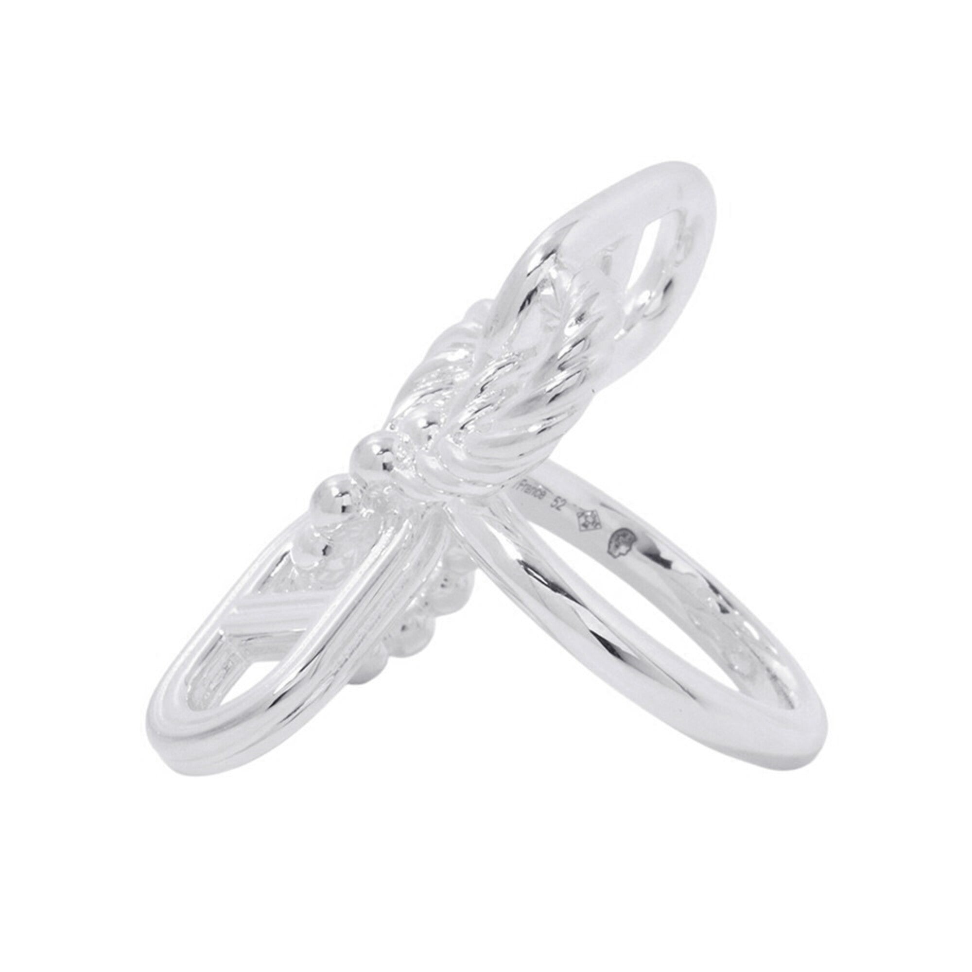 Hermes Silver 925 Band Ring (Pre-Owned)