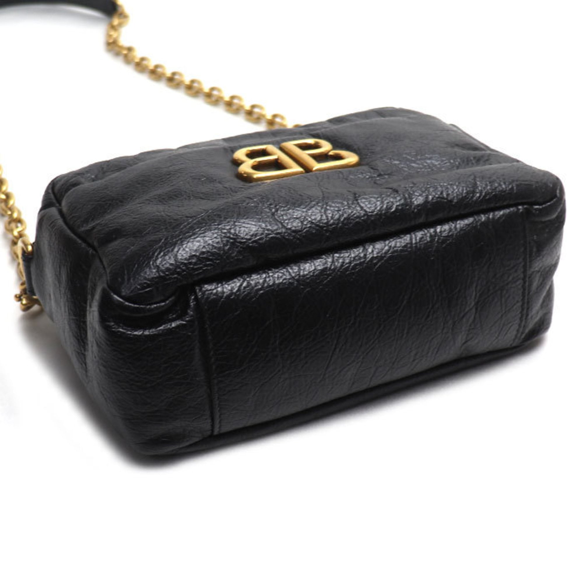 Balenciaga Black Leather Shoulder Bag (Pre-Owned)