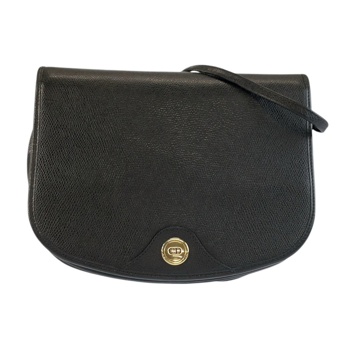 Christian Dior Black Leather Pochette Shoulder Bag (Pre-Owned)