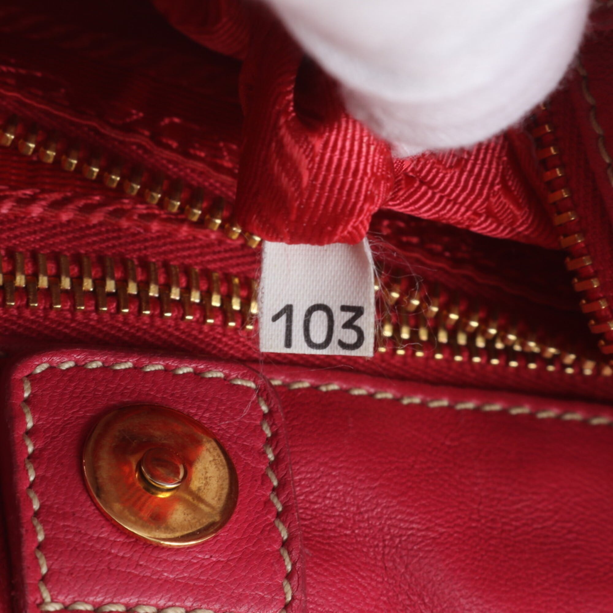 Prada Pink Nylon Leather Handbag Tote Bag (Pre-Owned)