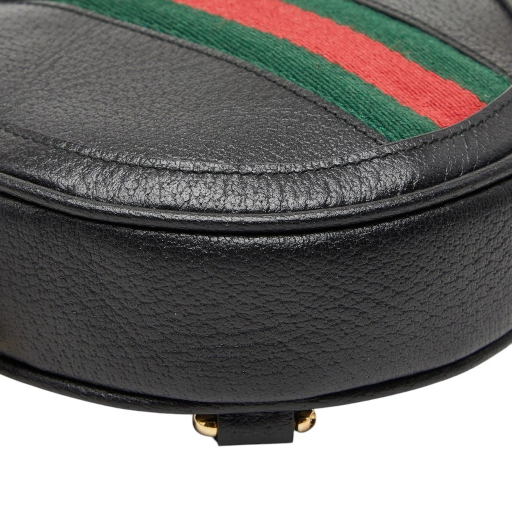 Gucci Black Multi-Color Leather Canvas Backpack (Pre-Owned)