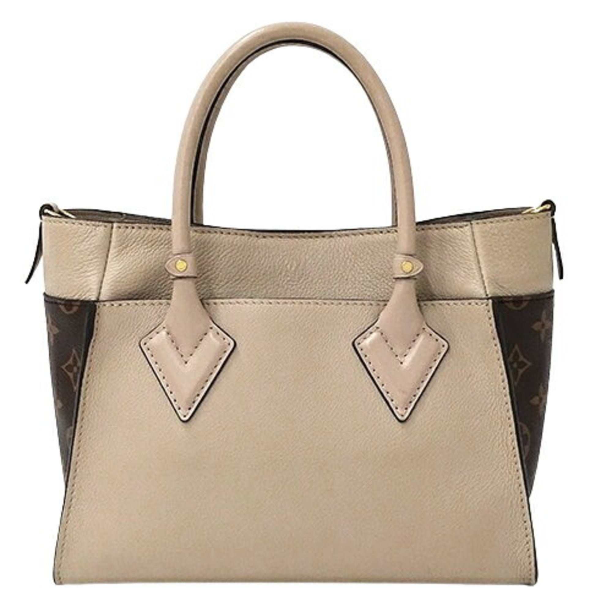 Louis Vuitton Grayish Monogram Leather Handbag Shoulder Bag (Pre-Owned)