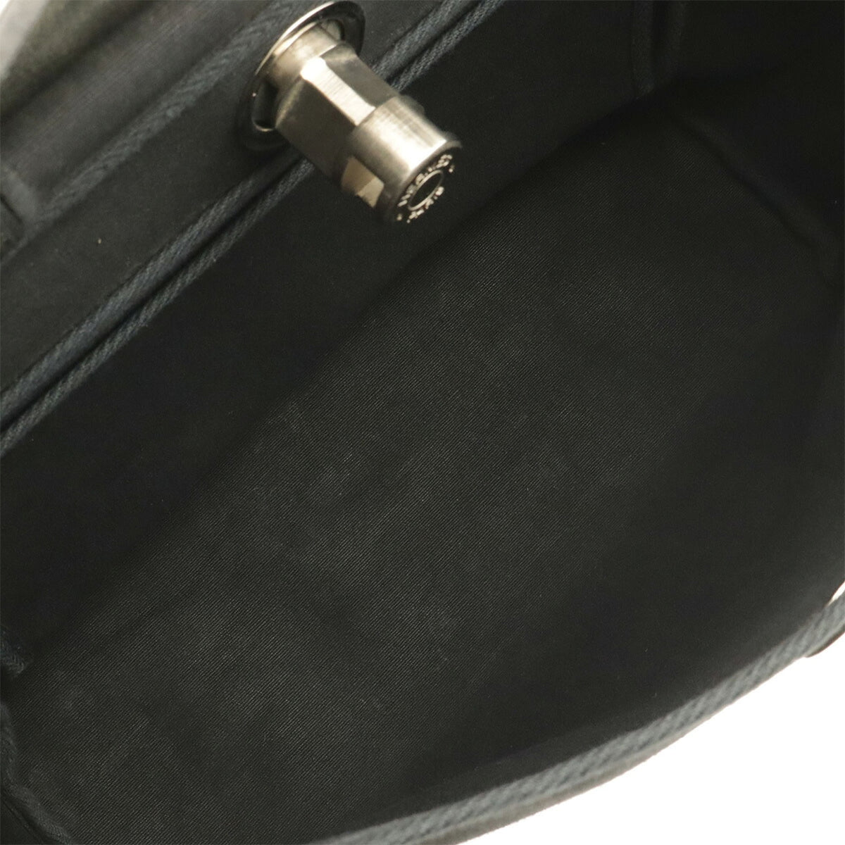 Hermes Black Natural Toile Officier Handbag Shoulder Bag (Pre-Owned)