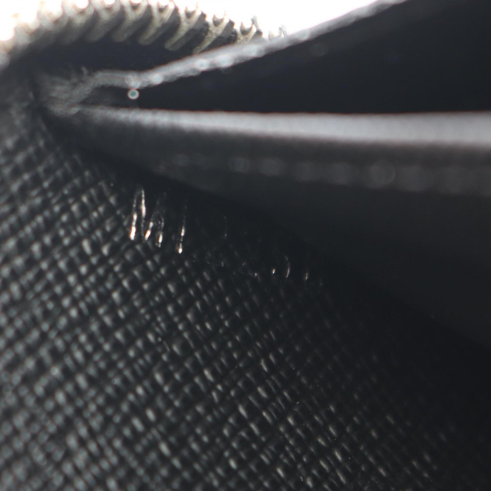 Louis Vuitton Black Leather Long Wallet (Bi-Fold) (Pre-Owned)