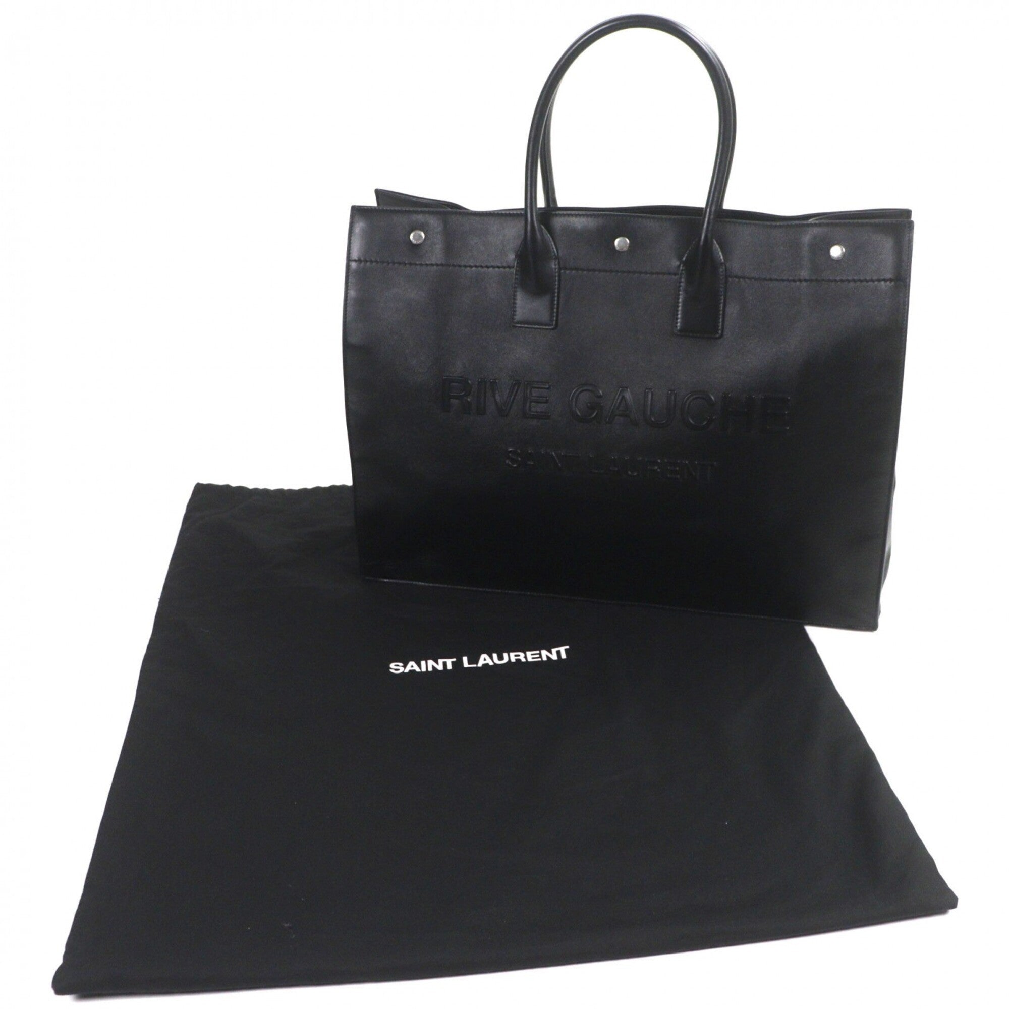 Saint Laurent Black Leather Tote Bag (Pre-Owned)