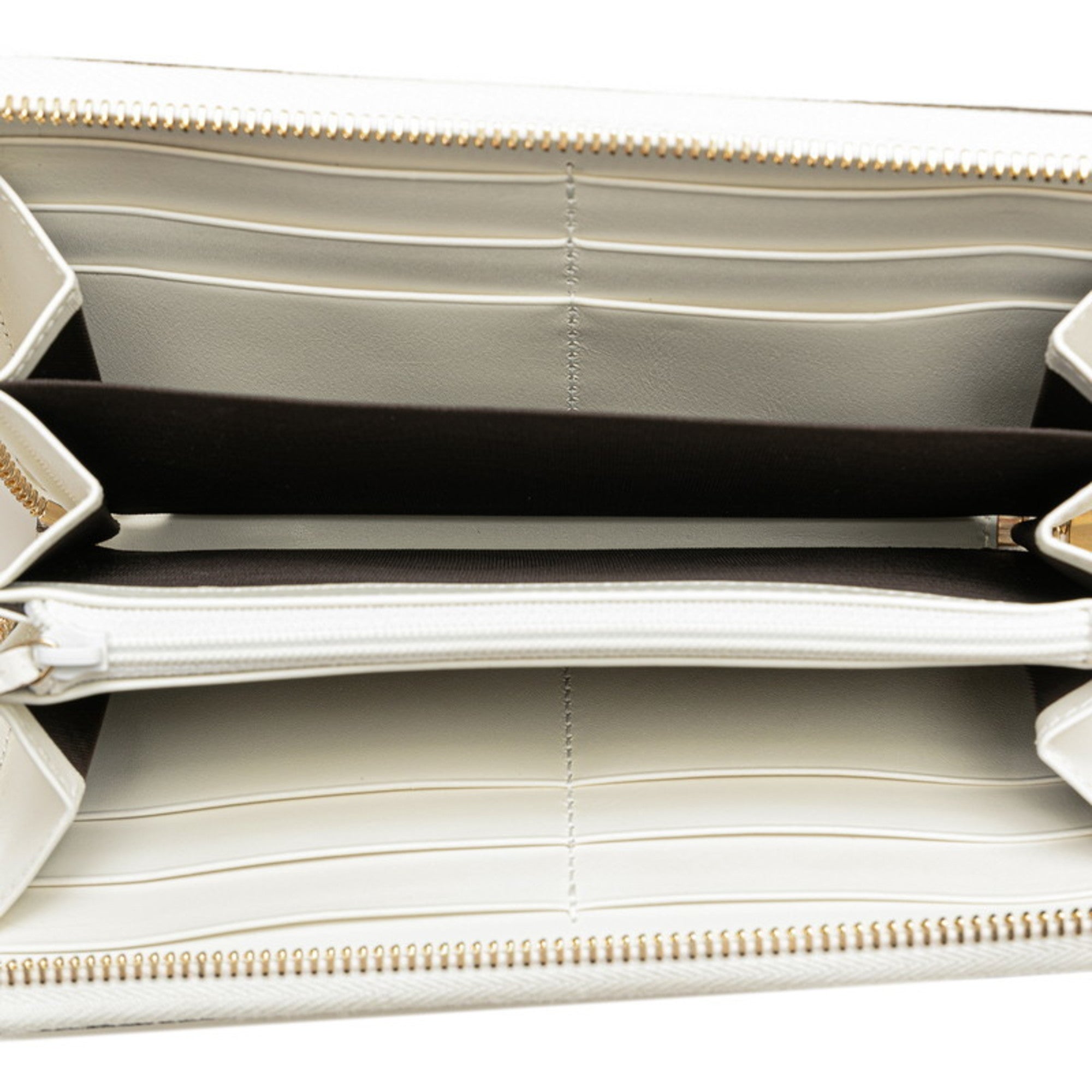 Gucci White Pvc Leather Long Wallet (Bi-Fold) (Pre-Owned)
