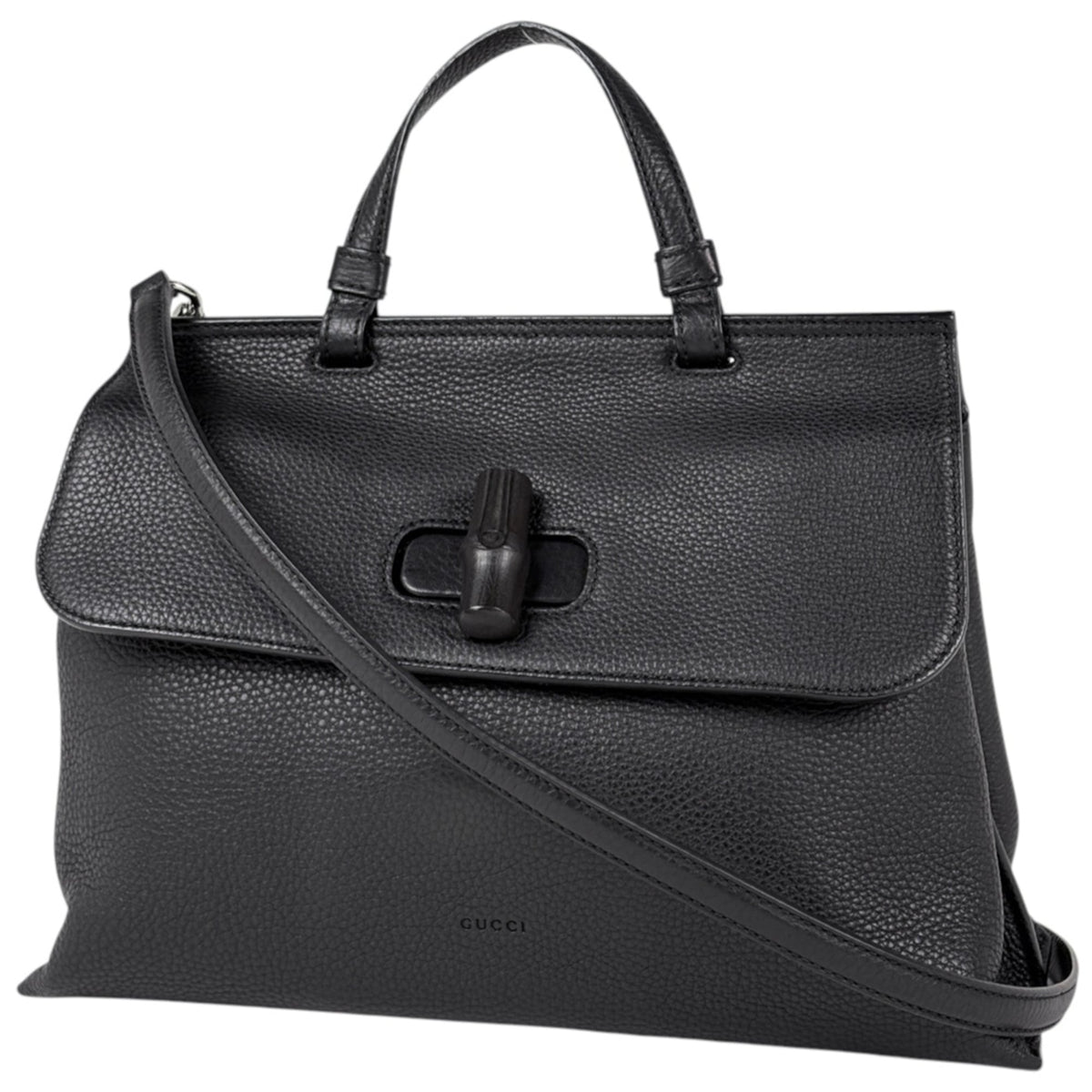 Gucci Black Leather Handbag (Pre-Owned)