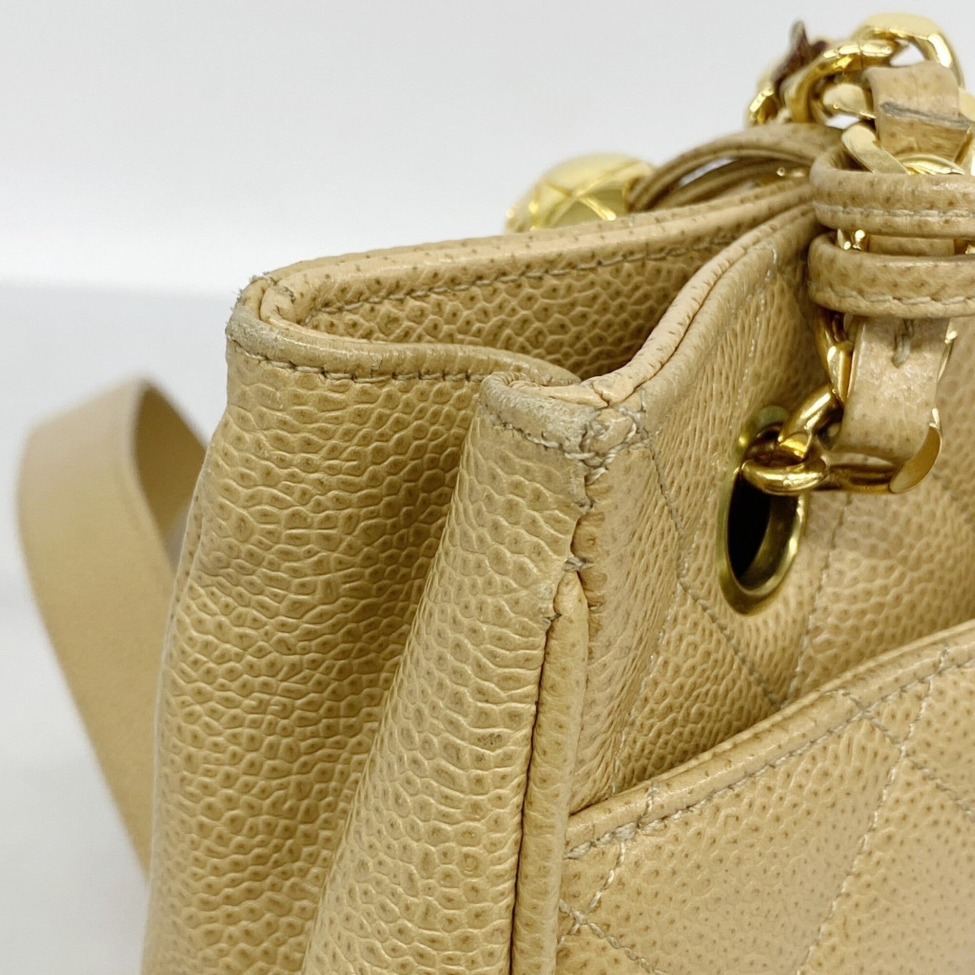 Chanel Light Brown Grained Calfskin Tote Bag (Pre-Owned)