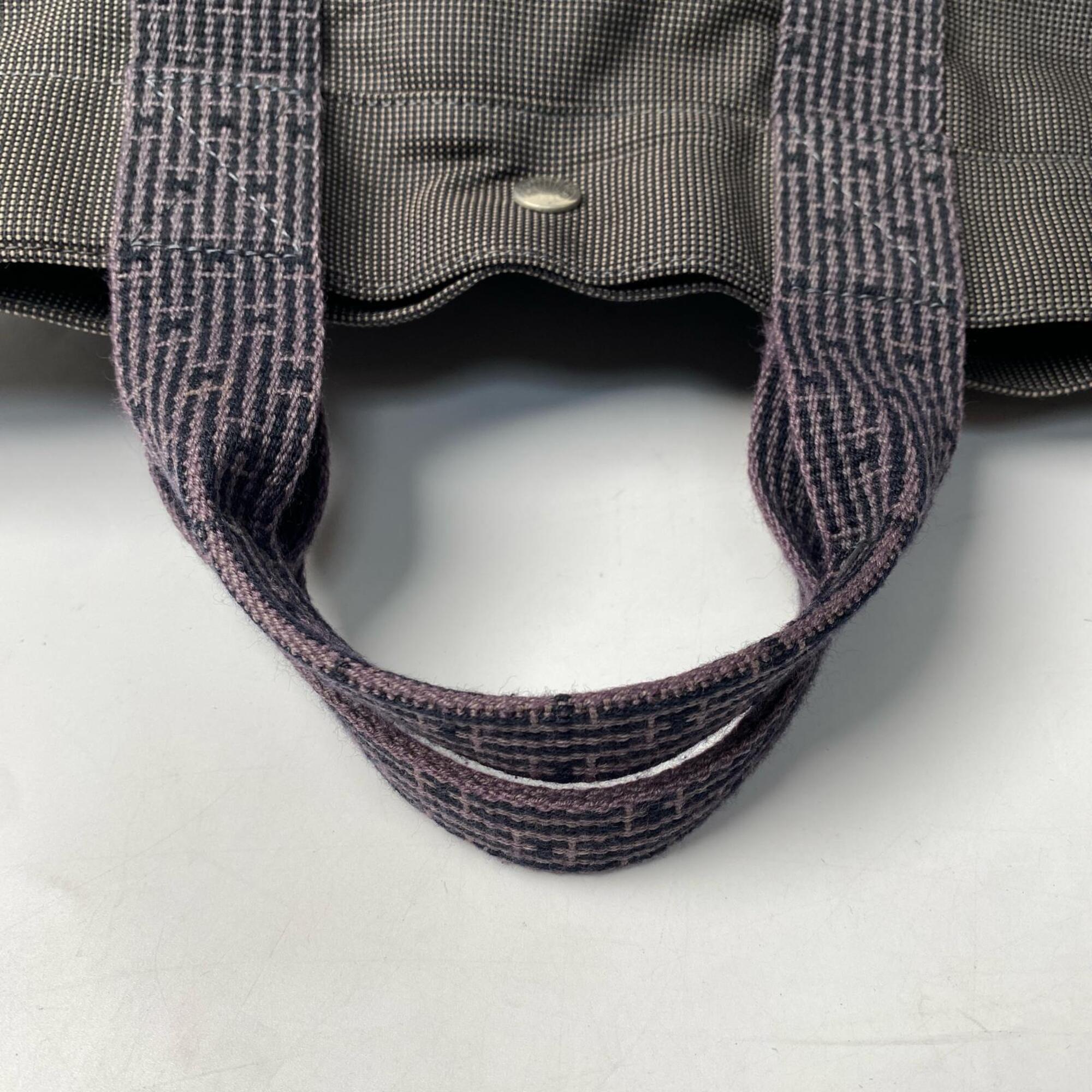 Hermes Gray Canvas Tote Bag (Pre-Owned)
