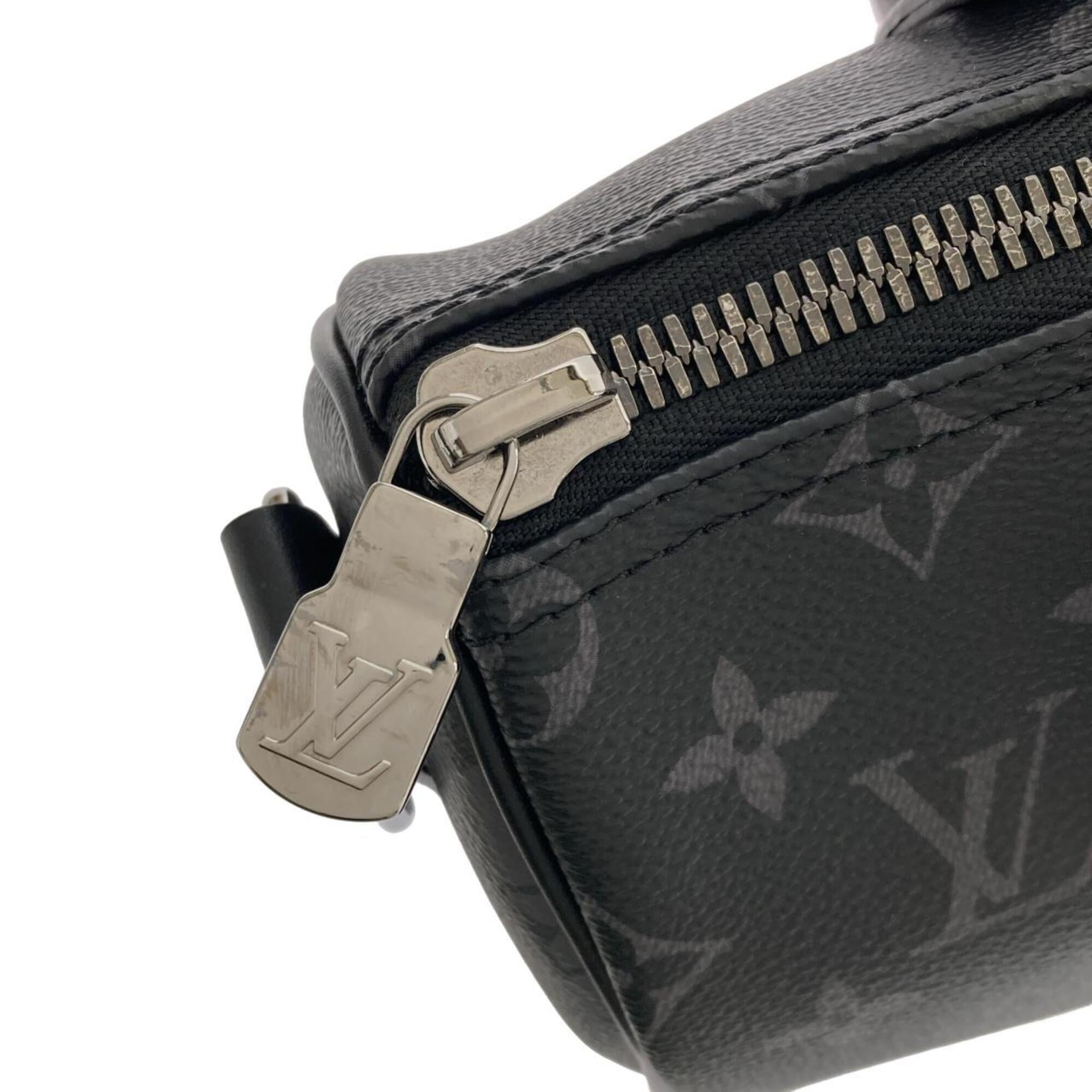 Louis Vuitton Black Gris Coated Canvas Boston Bag (Pre-Owned)