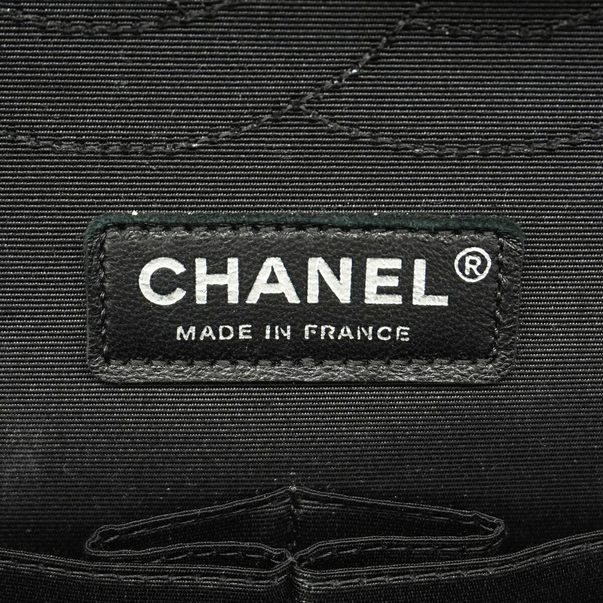 Chanel Black Khaki Grained Calfskin Leather Shoulder Bag (Pre-Owned)