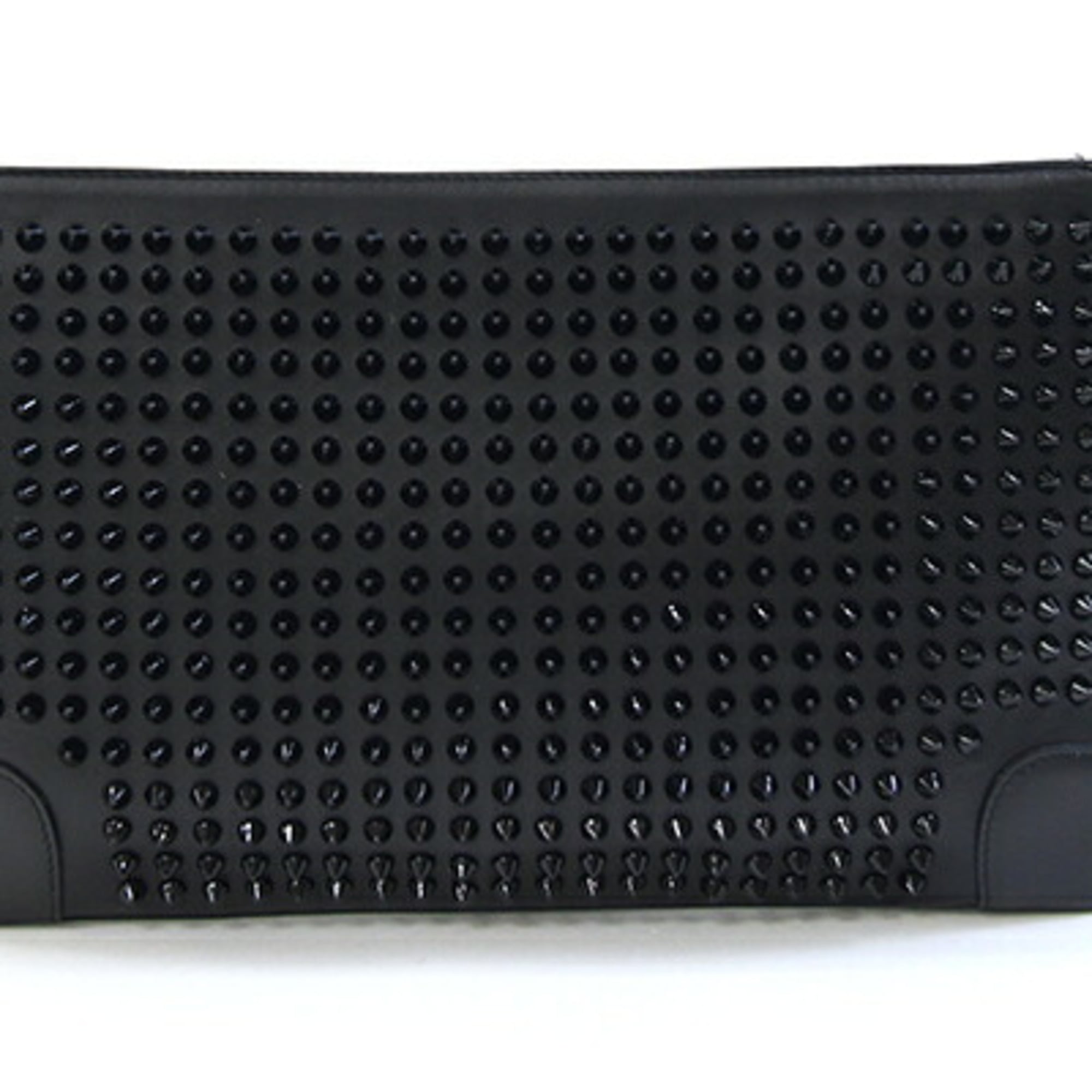 Christian Louboutin Black Leather Clutch Bag Shoulder Bag (Pre-Owned)