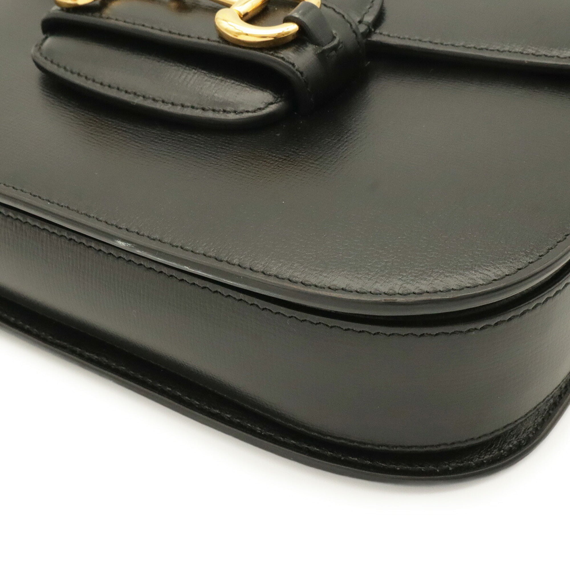 Gucci Black Leather Pochette Shoulder Bag (Pre-Owned)