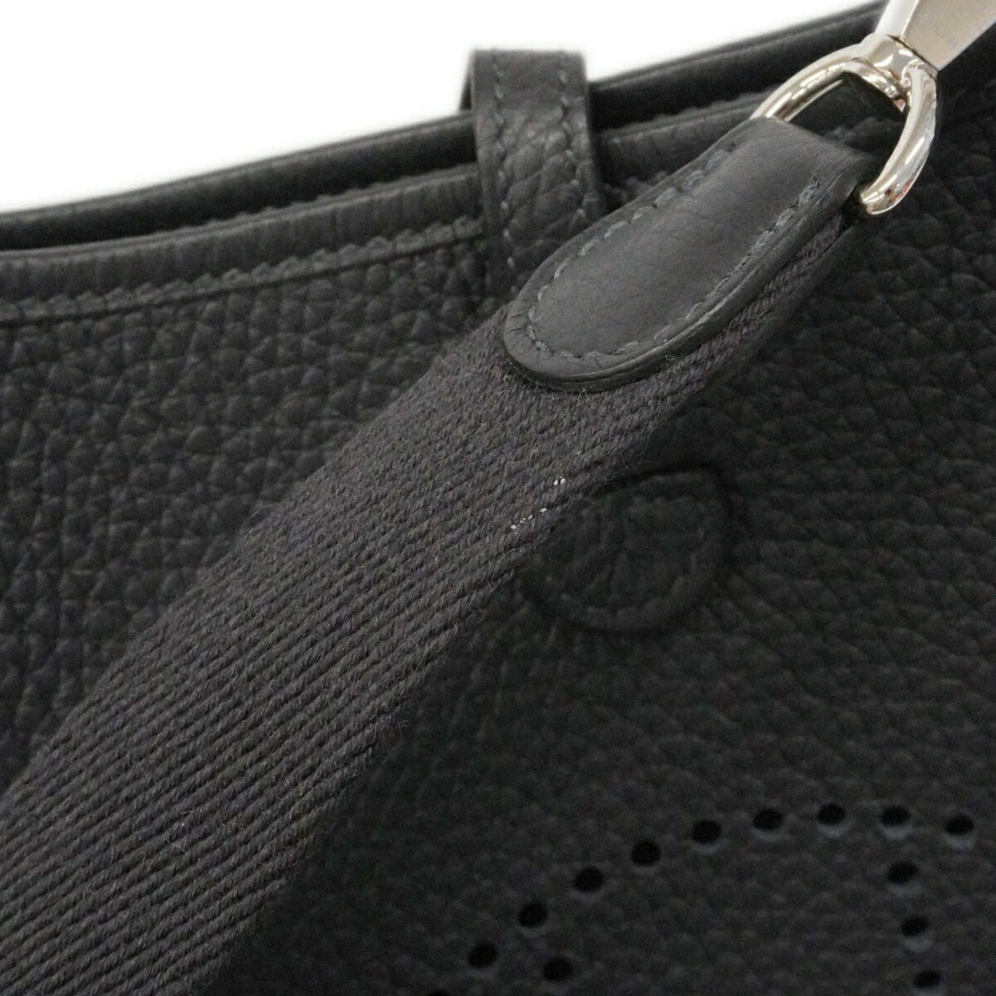Hermes Black Taurillon Clemence Leather Shoulder Bag (Pre-Owned)