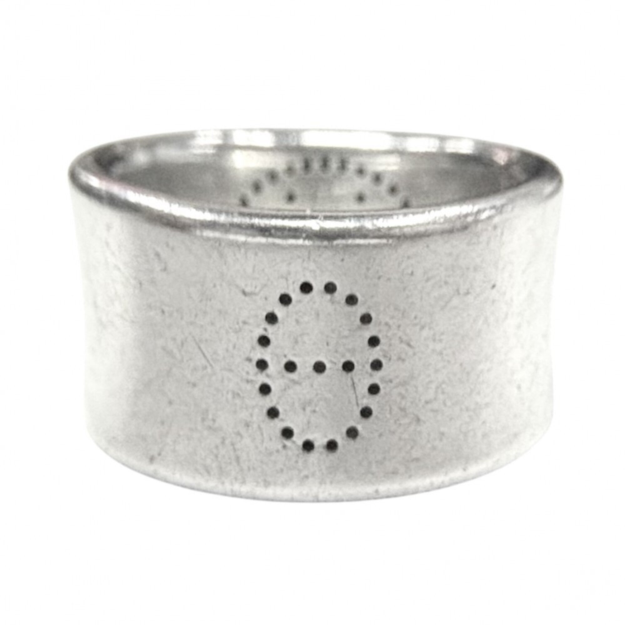 Hermes Silver Silver 925 Band Ring (Pre-Owned)