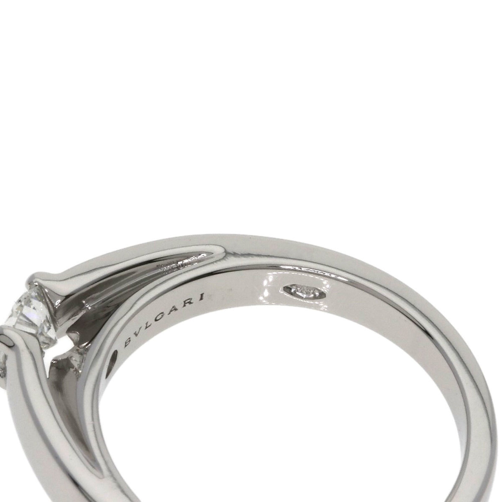 Bvlgari Silver Platinum 950 Band Ring (Pre-Owned)