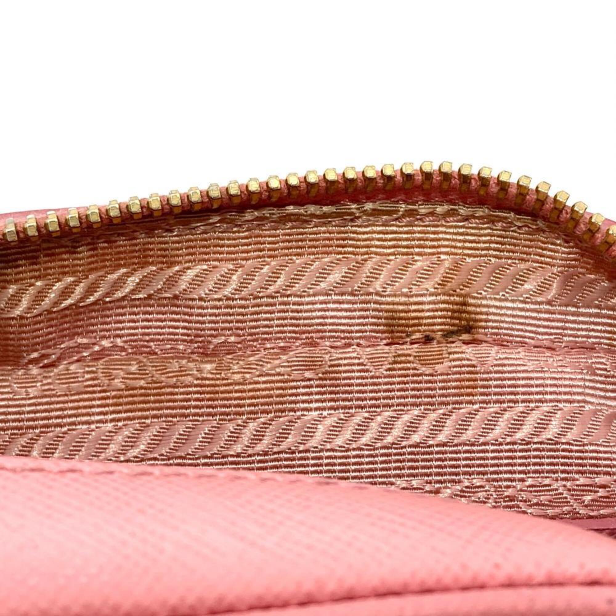 Prada Pink Leather Shoulder Bag (Pre-Owned)