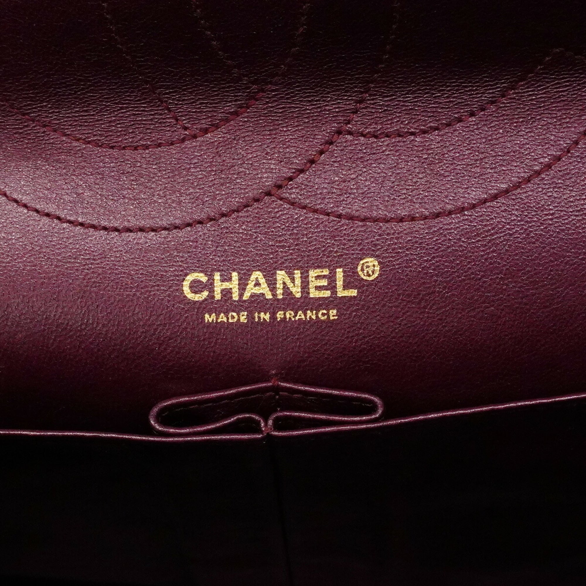 Chanel Bordeaux Leather Shoulder Bag (Pre-Owned)