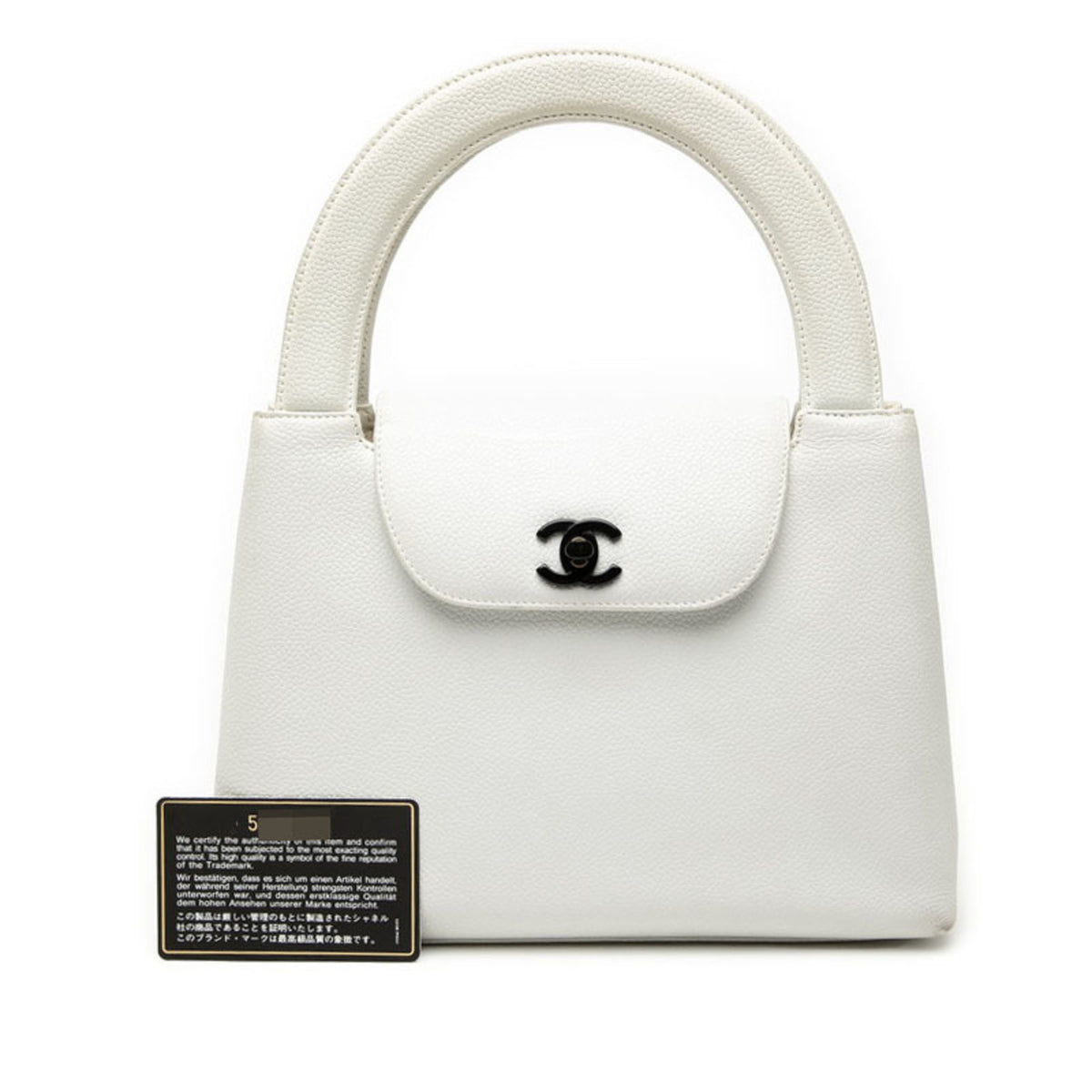 Chanel White Leather Handbag (Pre-Owned)